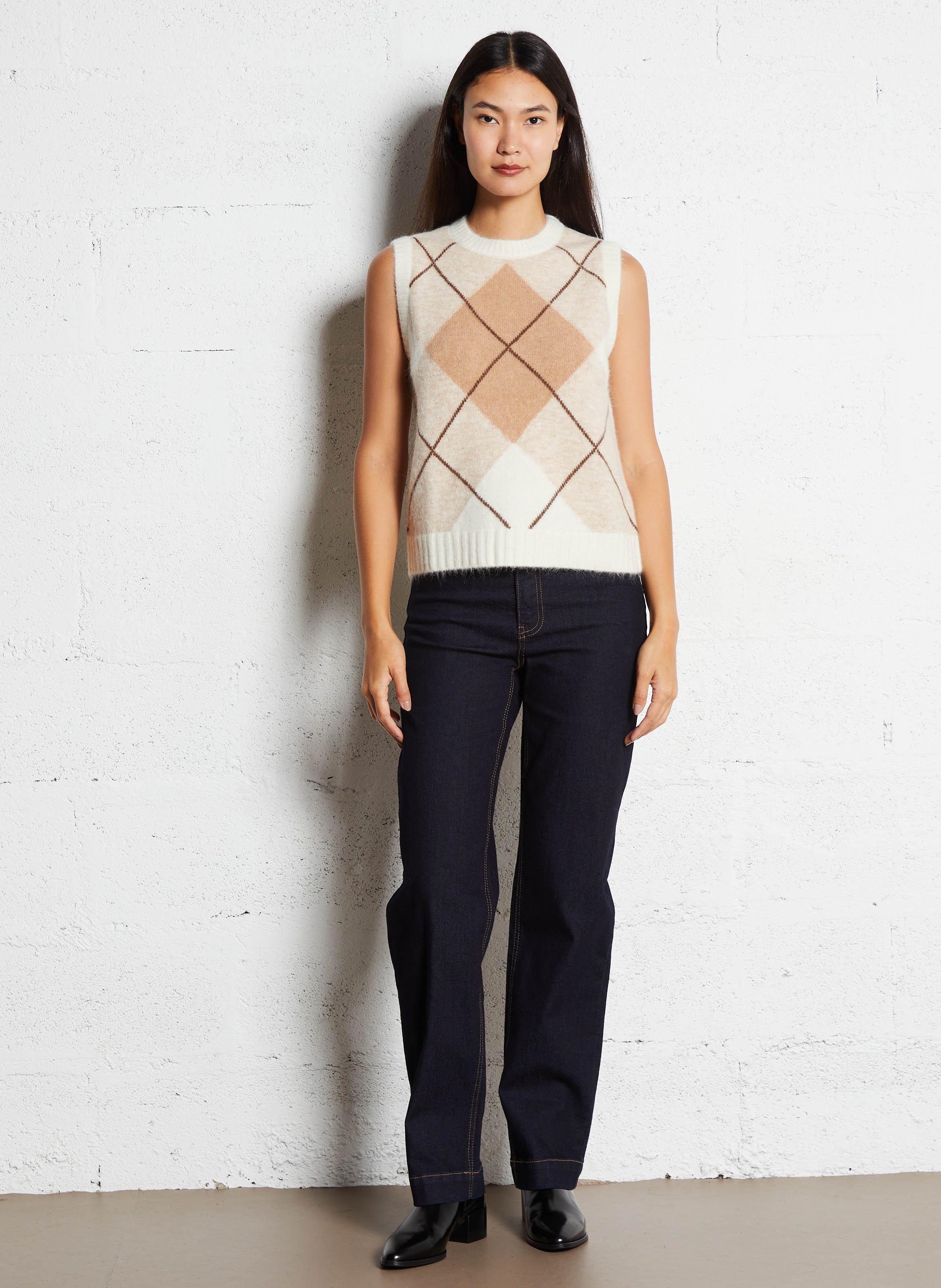 Jean droit en coton mélangé agathe MAISON 123 Bleu