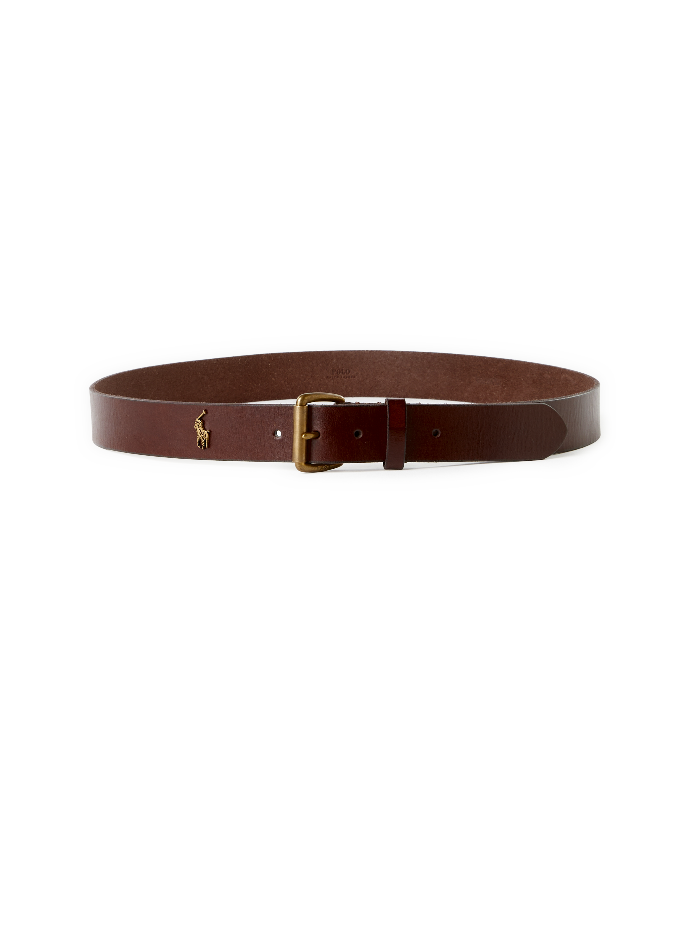 POLO RALPH LAUREN Ceinture à boucle en cuir Marron