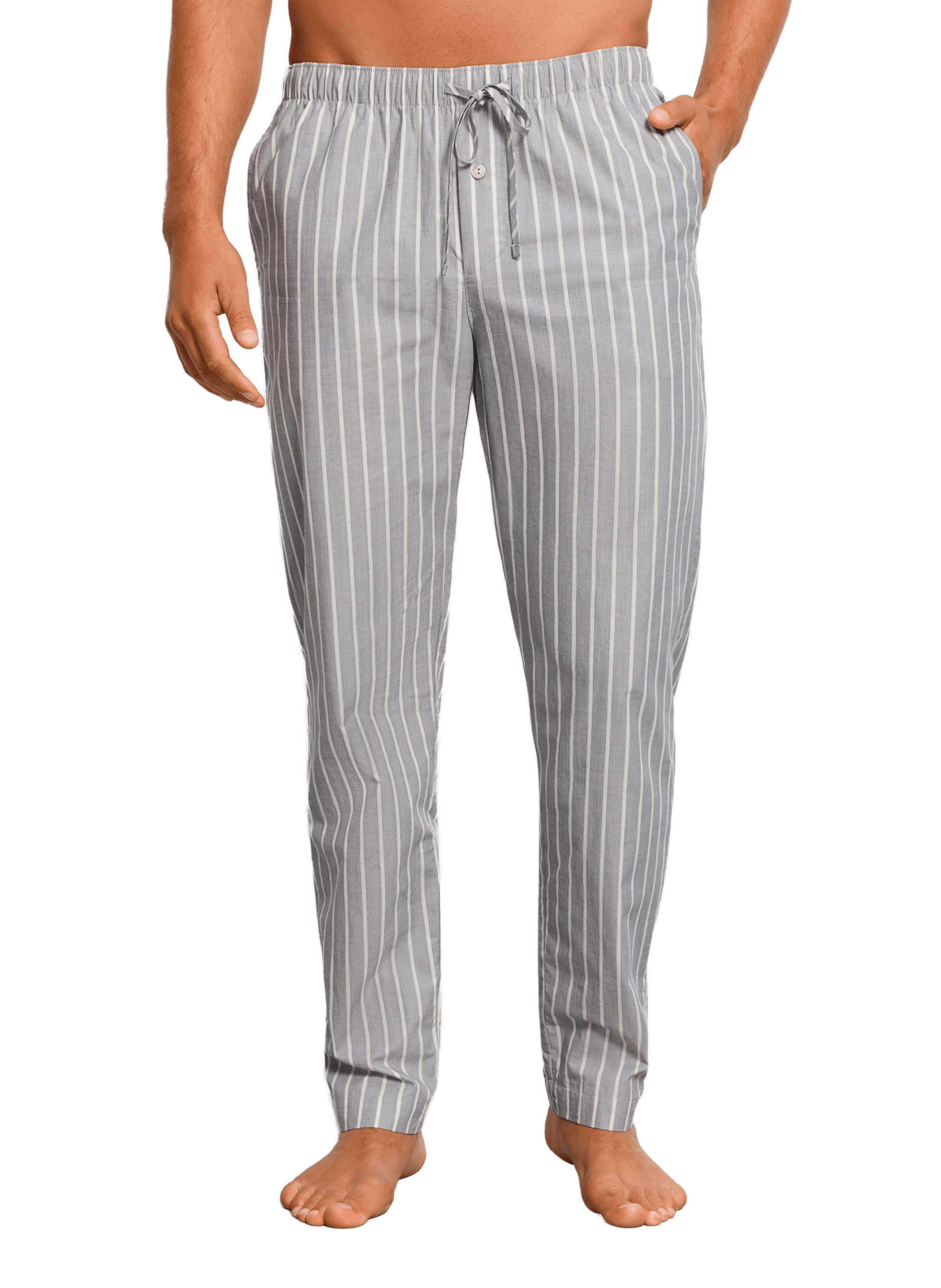 Straight striped cotton pants HANRO Grey