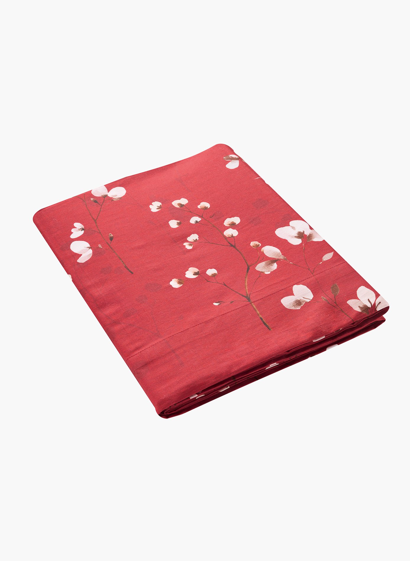 Drap plat minimaliste ANNE DE SOLENE Rouge