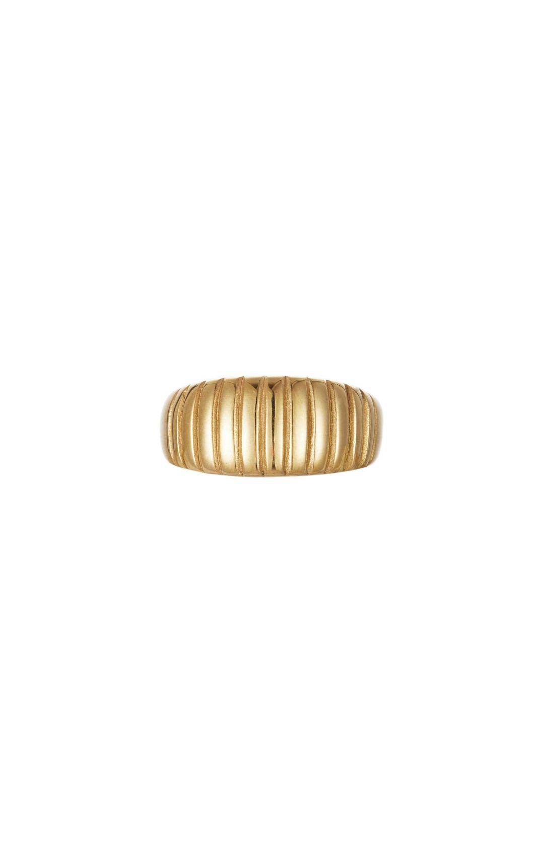 Bague avec relief en acier chirurgical trone HIPANEMA Doré