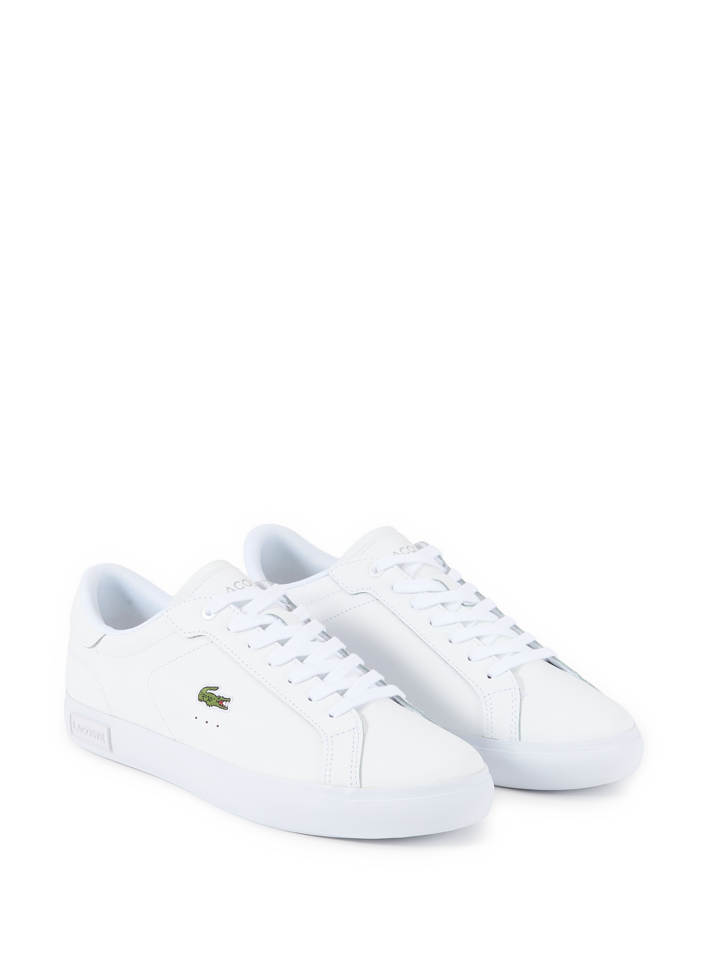 Sneakers Powercourt in mixed leather LACOSTE White