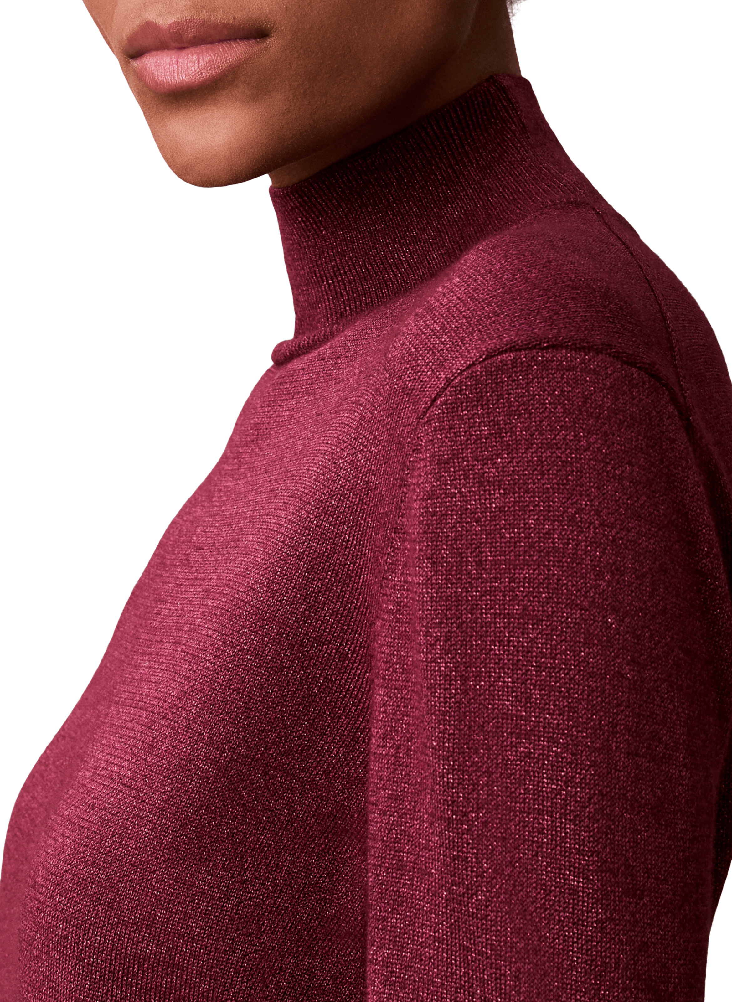 Pull uni à col montant CALVIN KLEIN Rose