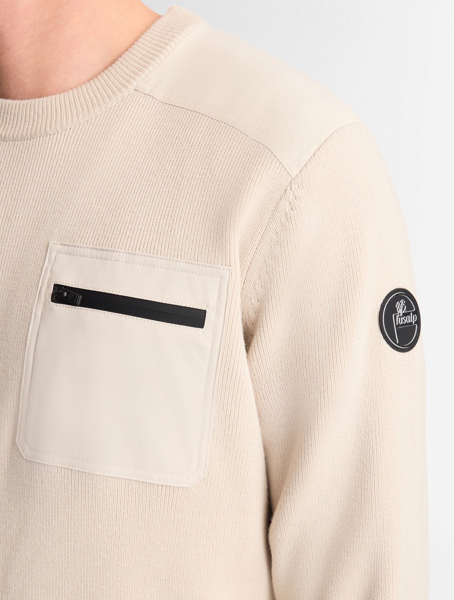 Pull tevan col rond coupe regular FUSALP Blanc