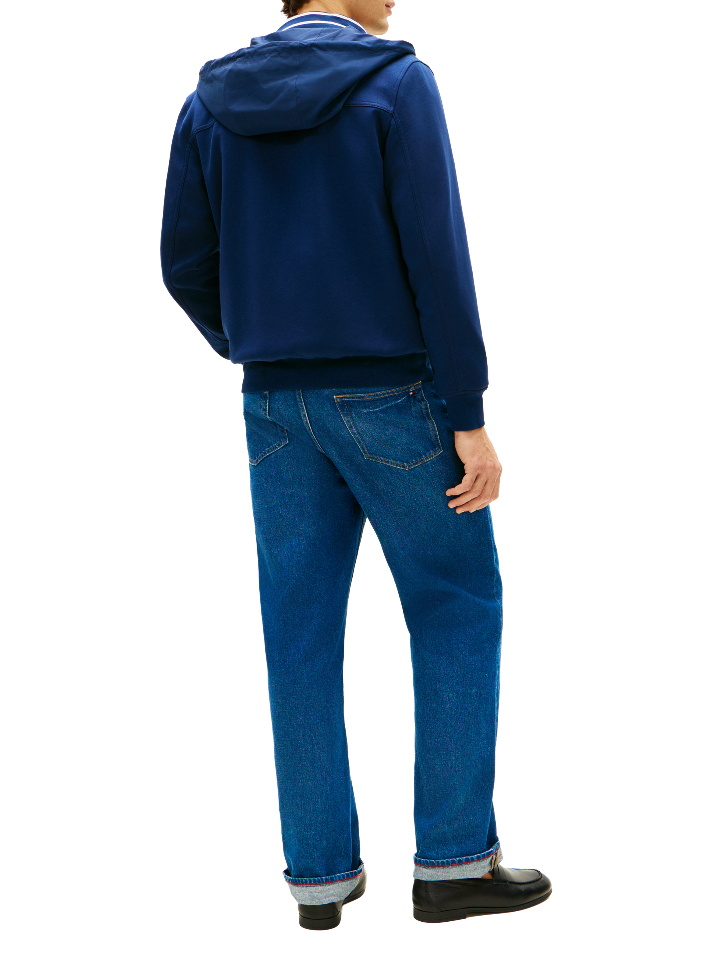 Reversible hooded sweatshirt in blended cotton TOMMY HILFIGER Blue