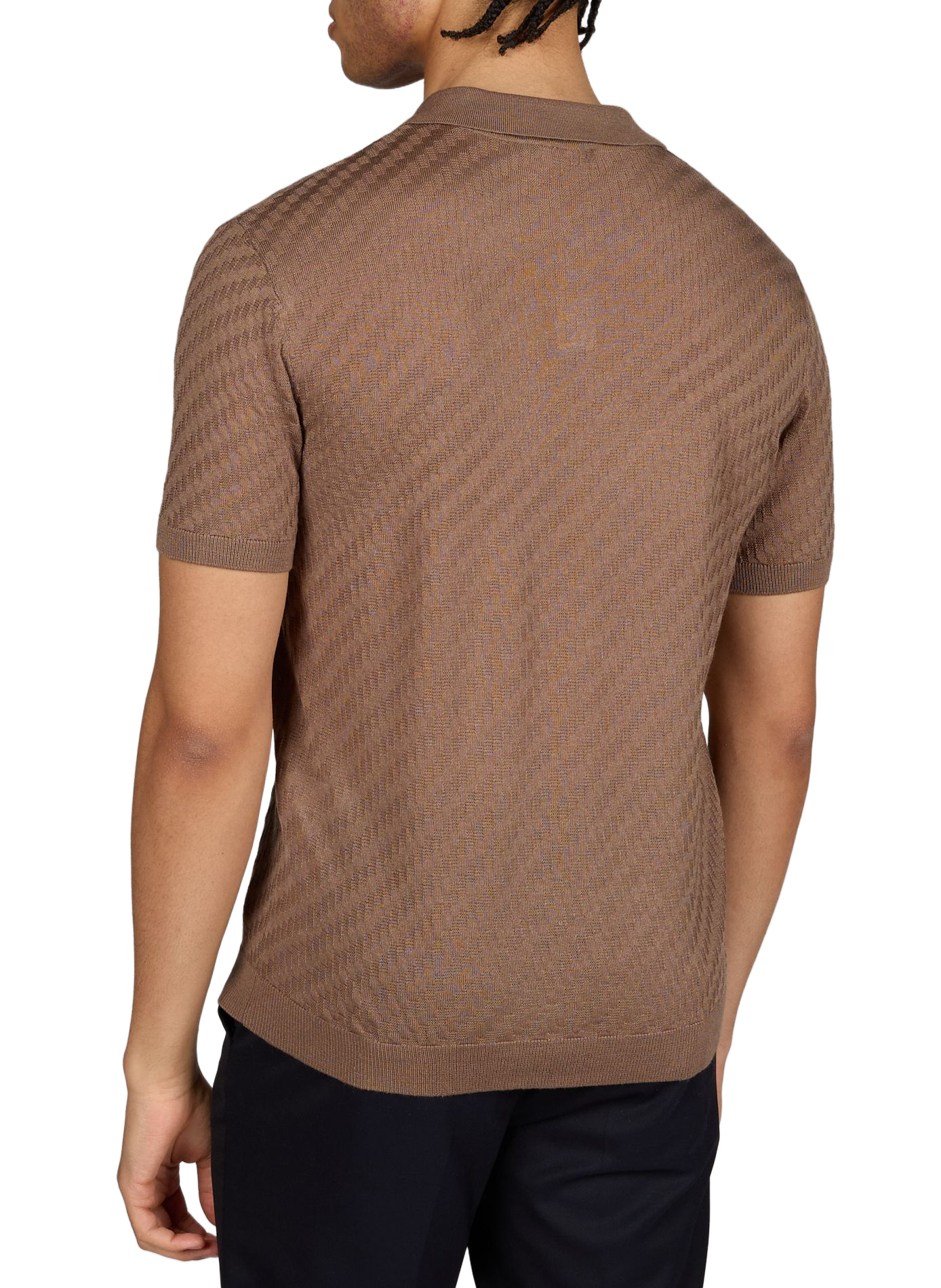 Short-sleeved polo shirt with logo EMPORIO ARMANI Brown