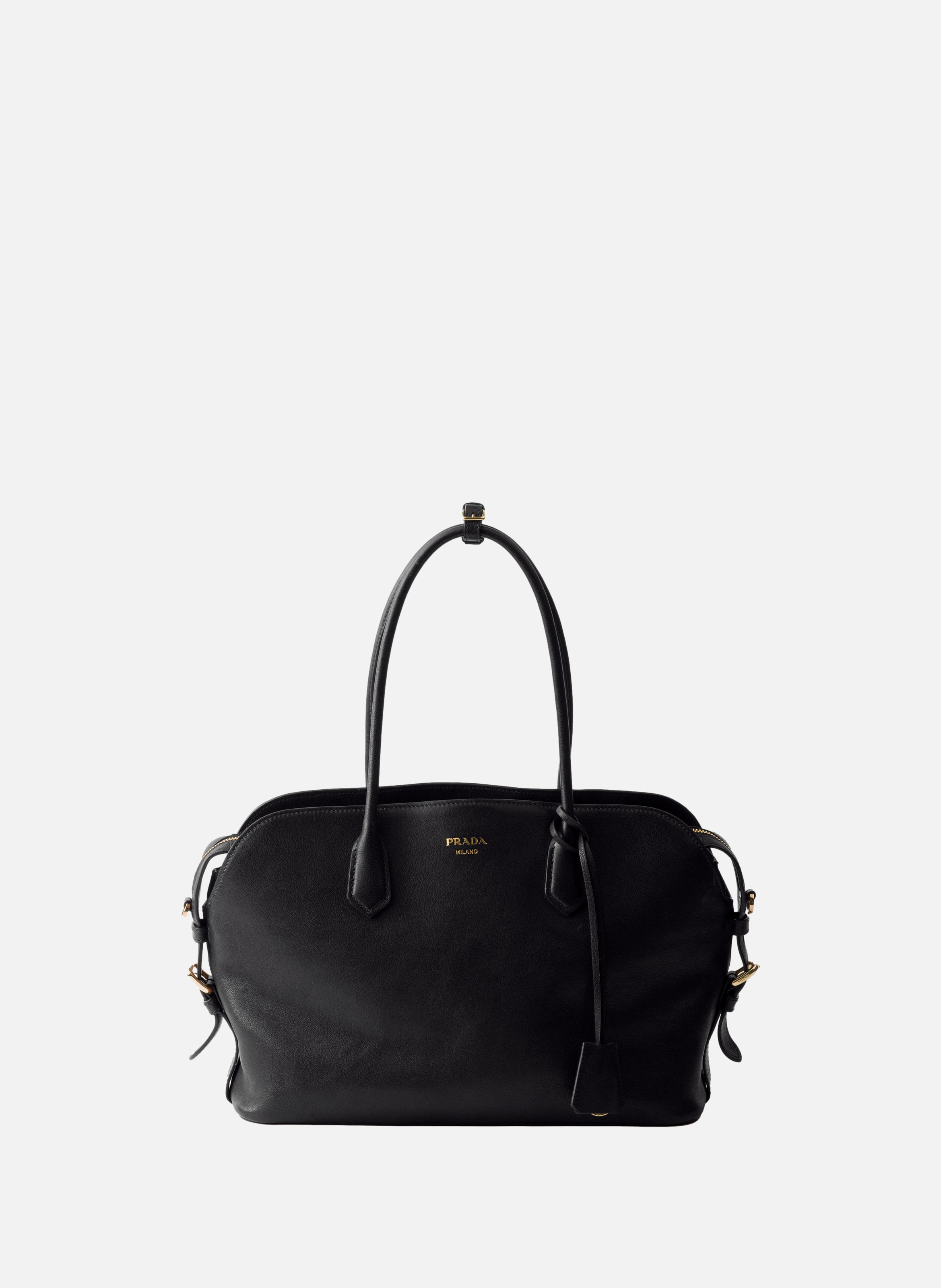 Grand cabas en cuir PRADA Noir