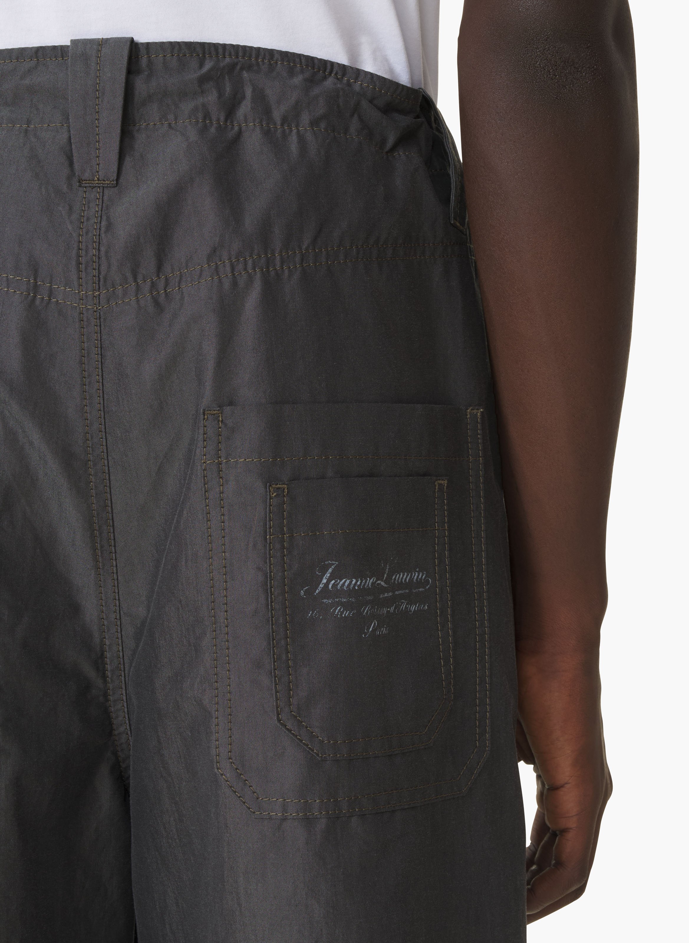 Pantalon large en chambray LANVIN Noir