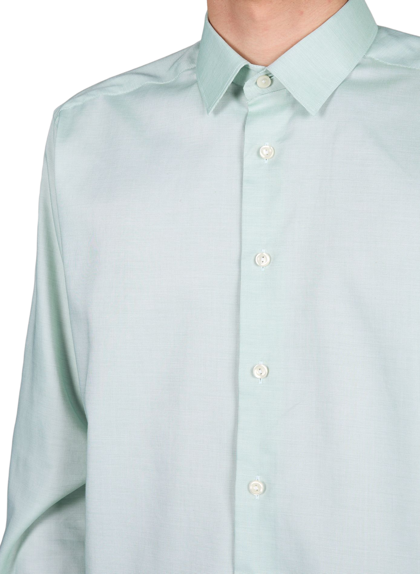 Long-sleeve cotton Shirt ETON Green