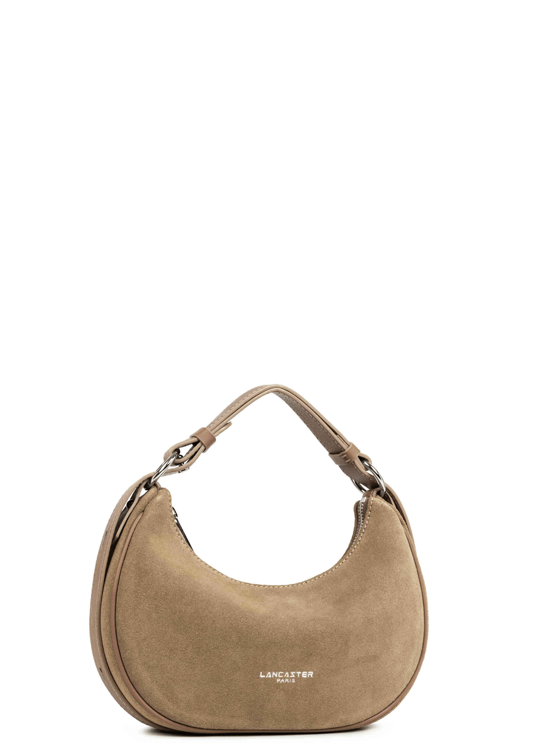 Petit sac besace - suède LANCASTER Marron