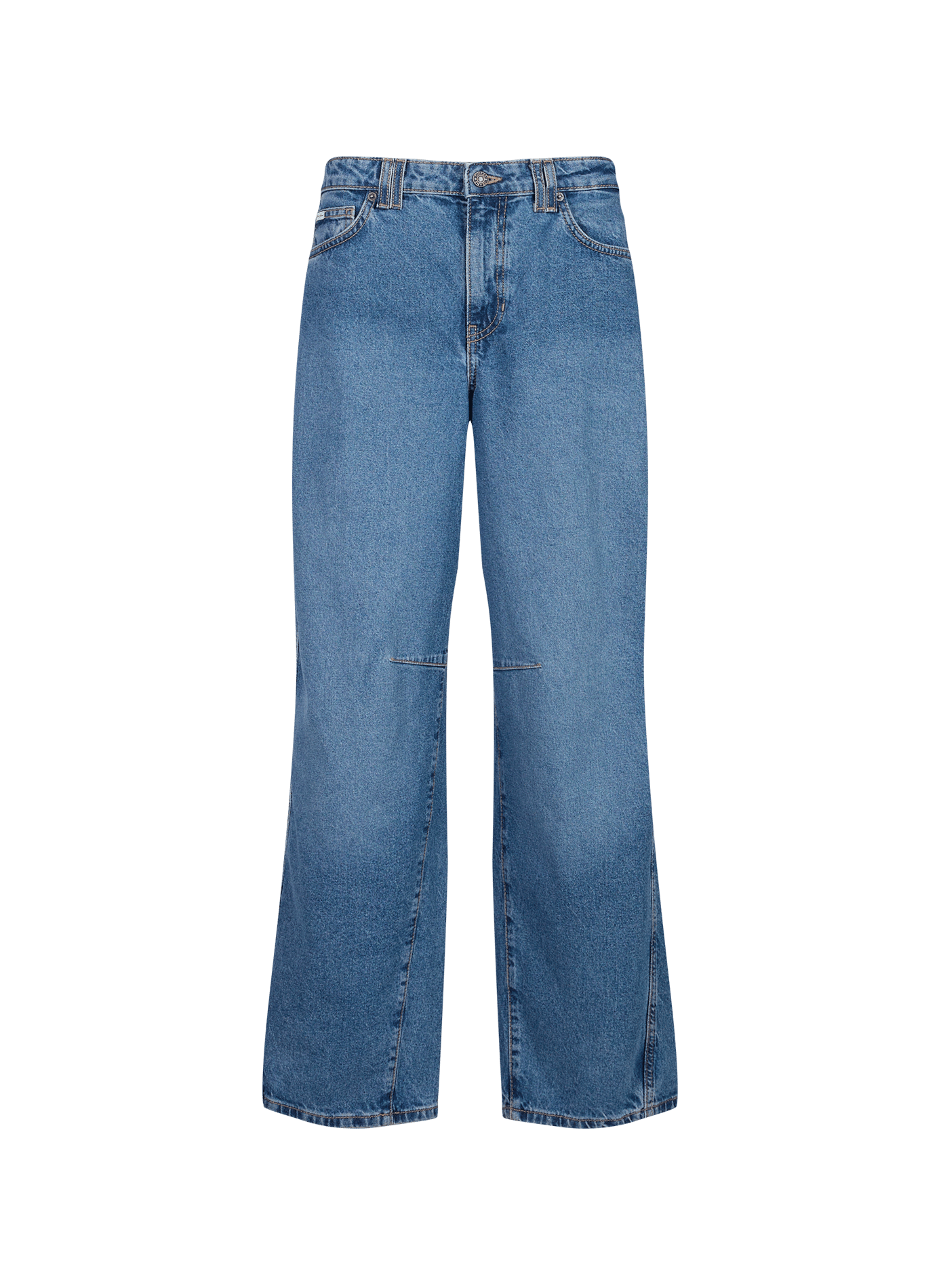 Jean barrel en coton mélangé GUESS Bleu
