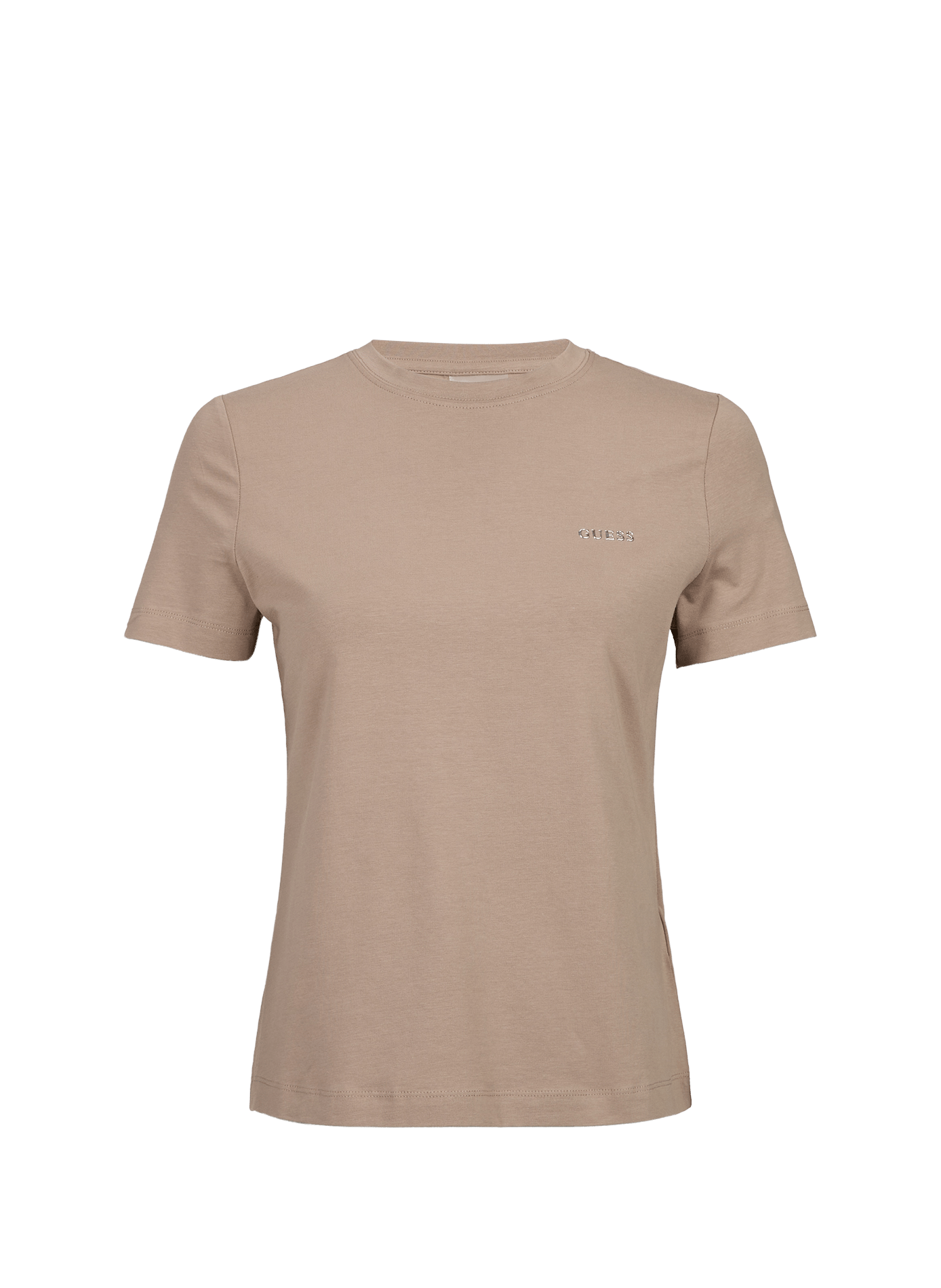 T-shirt Tracey à logo brillant en coton mélangé GUESS Marron