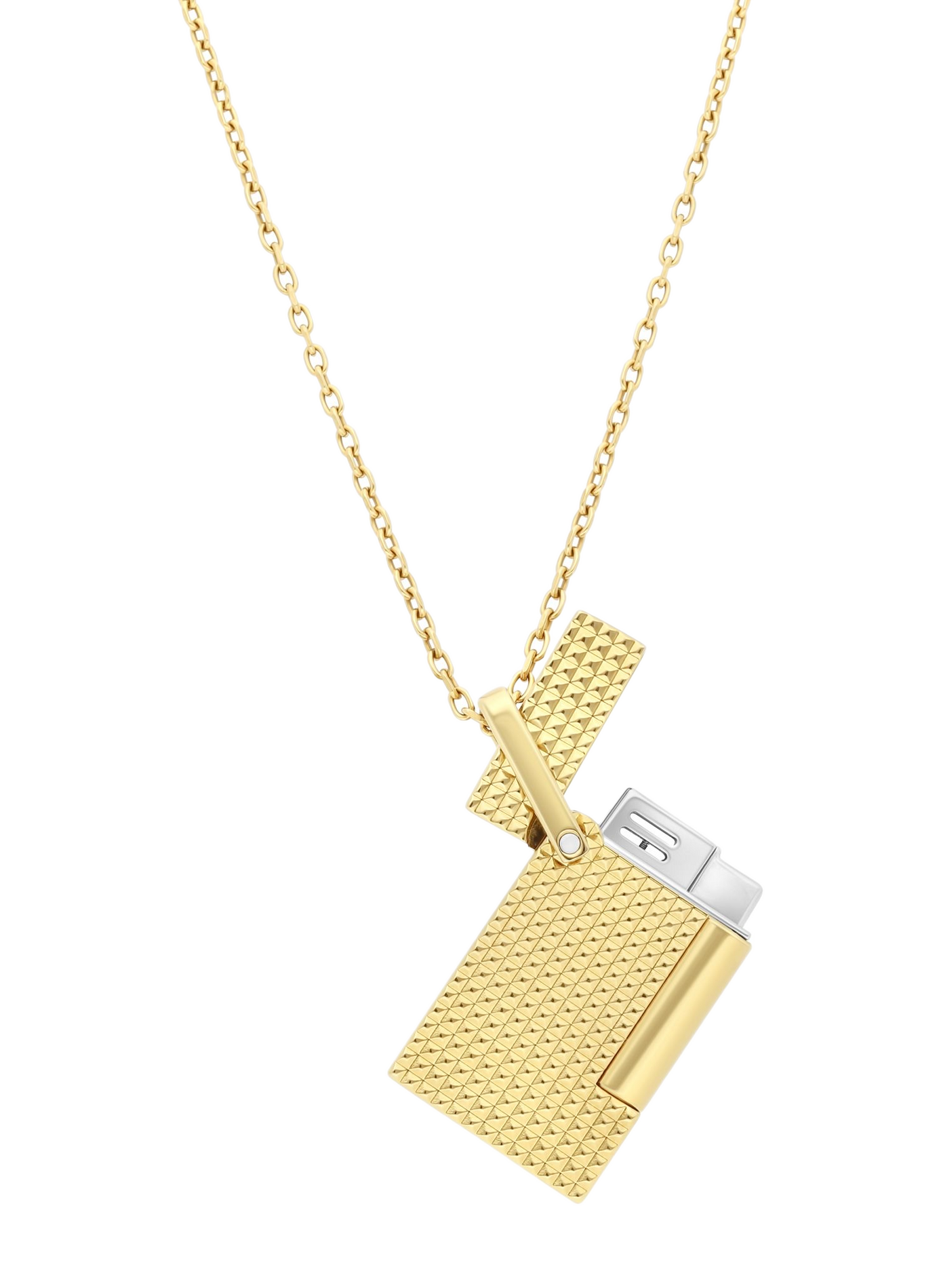 Aansteker halsketting Diamanten punt S.T. DUPONT Goud