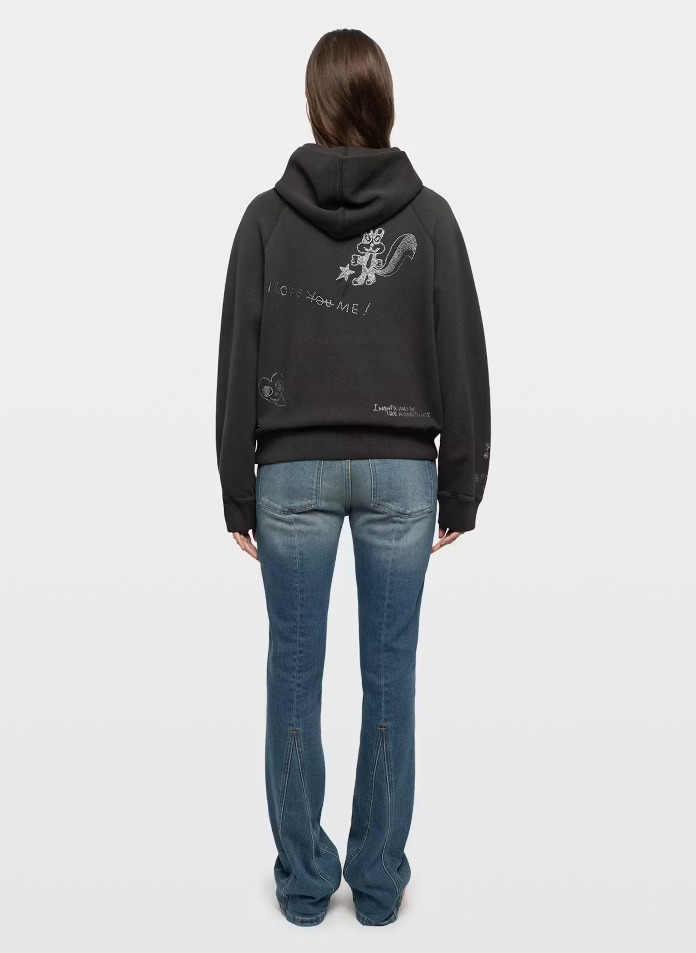 Sweat droit en coton georgy ZADIG&VOLTAIRE Gris