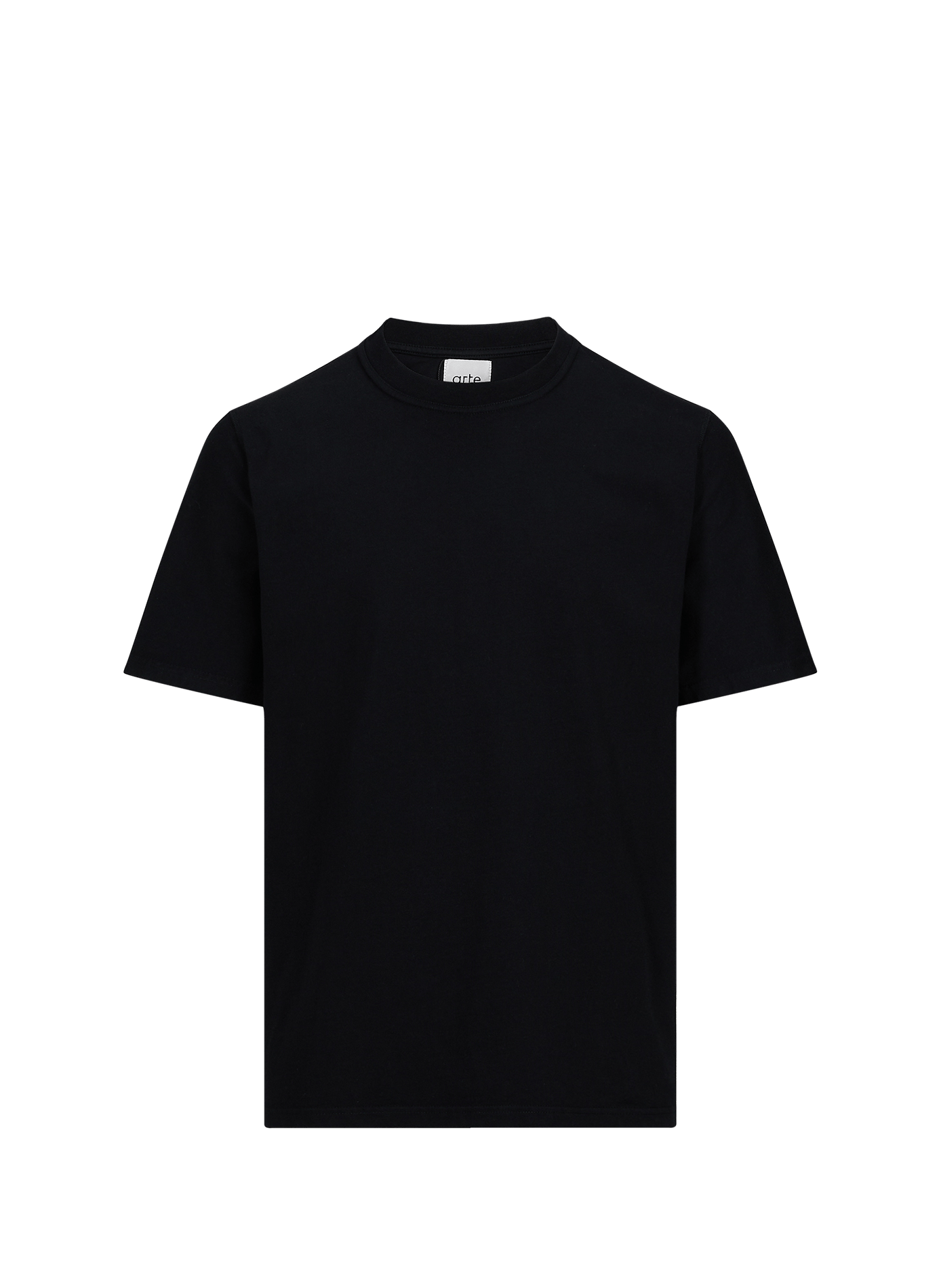 Round neck straight fit cotton T-shirt with screen printing ARTE ANTWERP Black