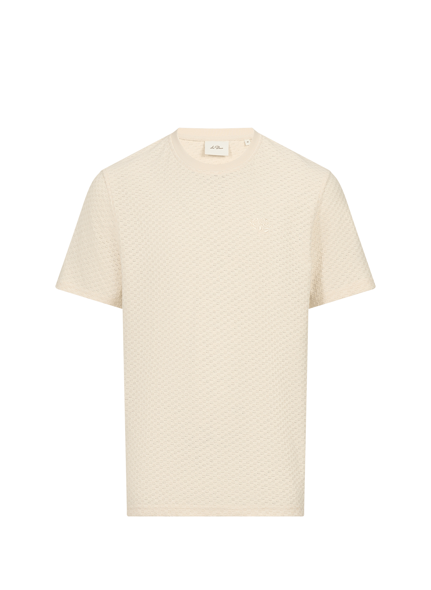 Gestructureerd T-shirt van gemengd katoen LES DEUX Wit