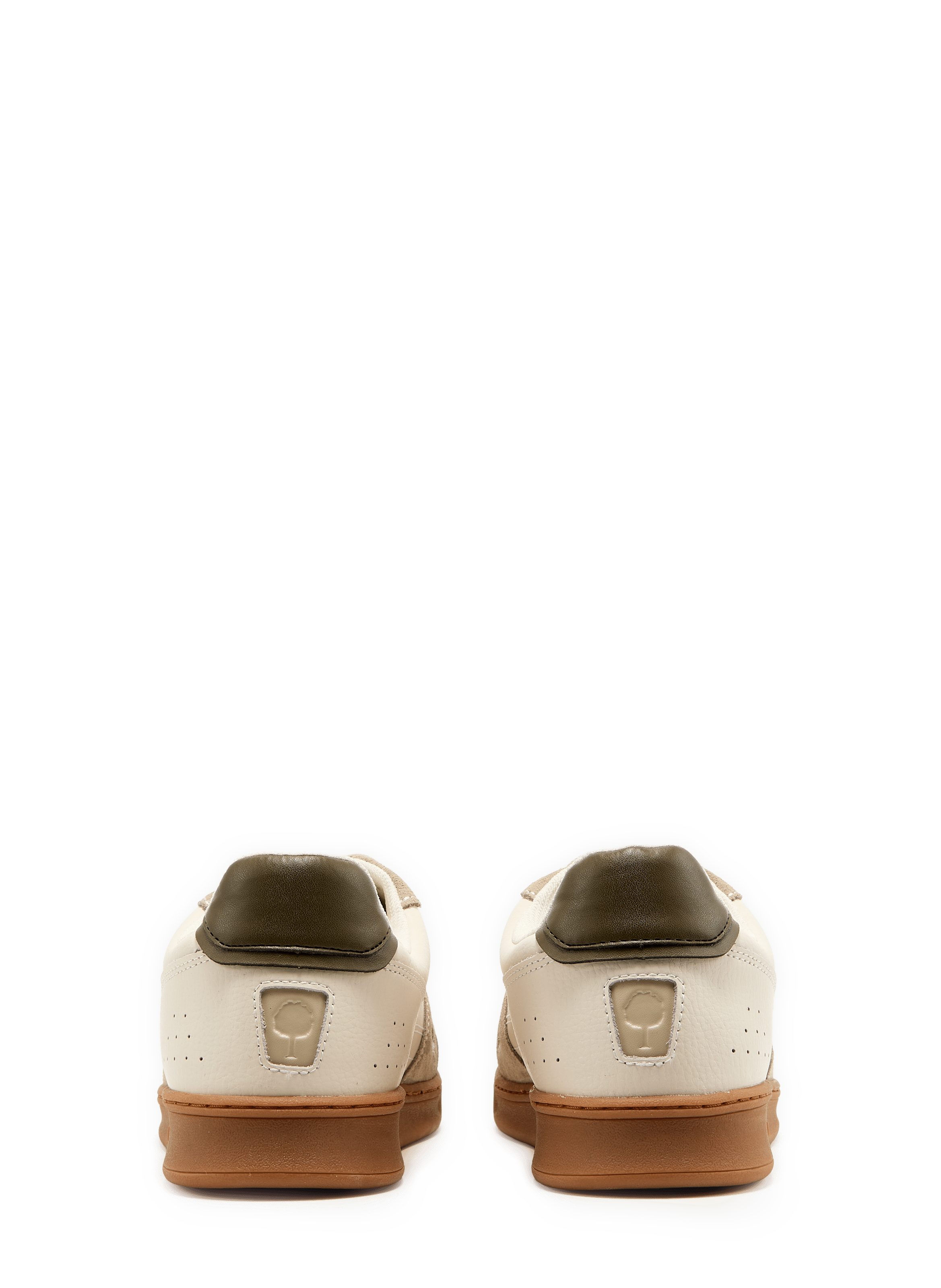 Mixed leather sneakers FAGUO Beige