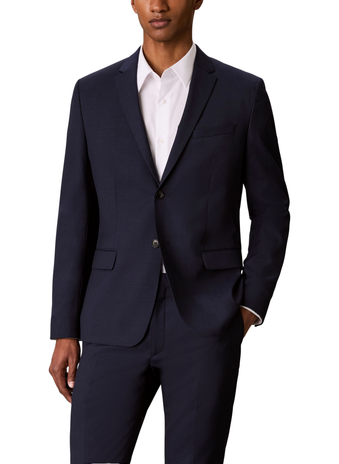 Gerader Wollblazer CALVIN KLEIN Blau