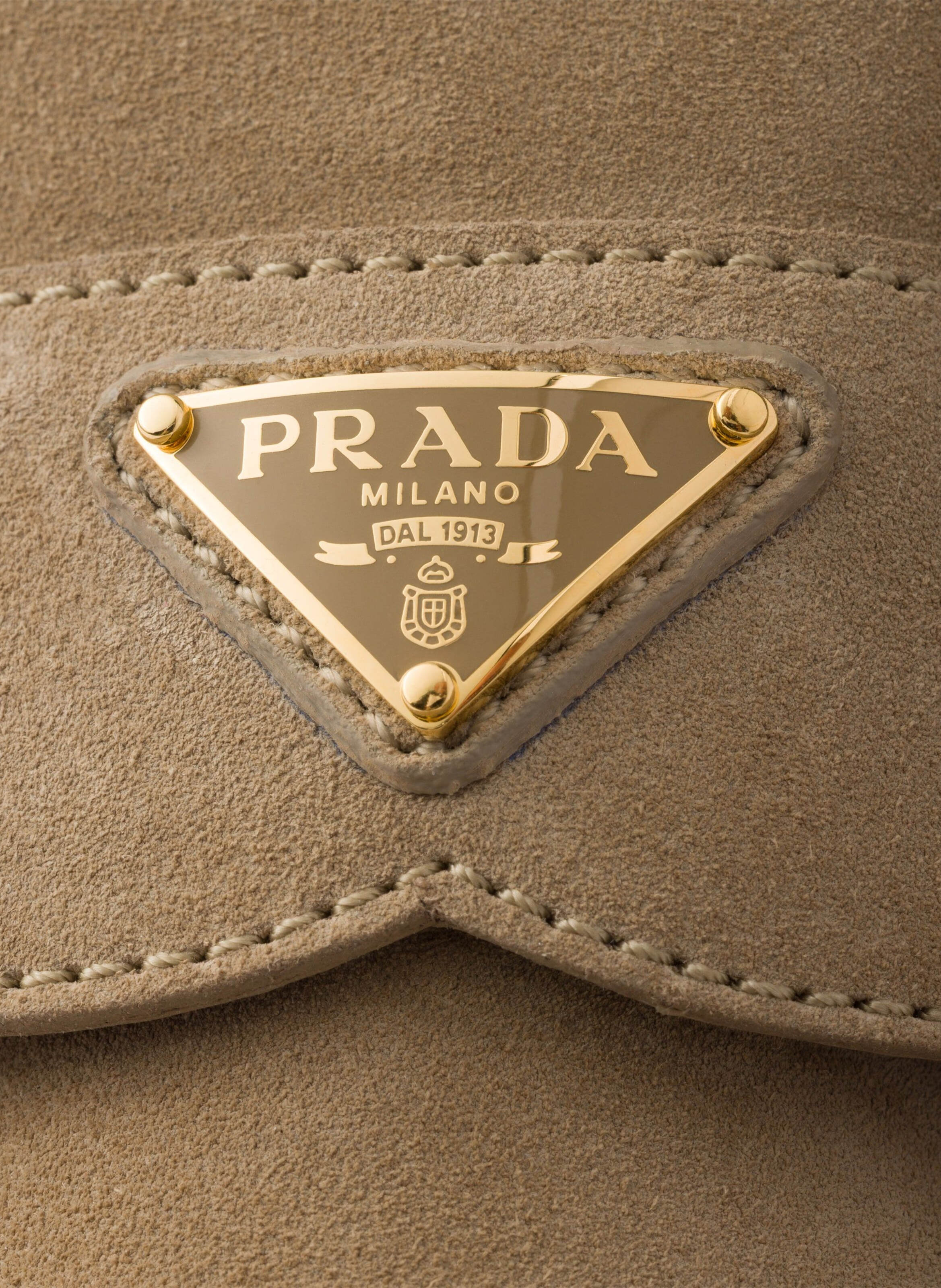 Mocassins en veau velours PRADA Beige