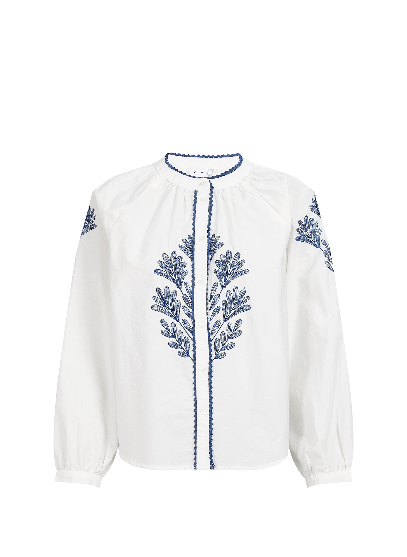 Loose-fit cotton shirt VILA White