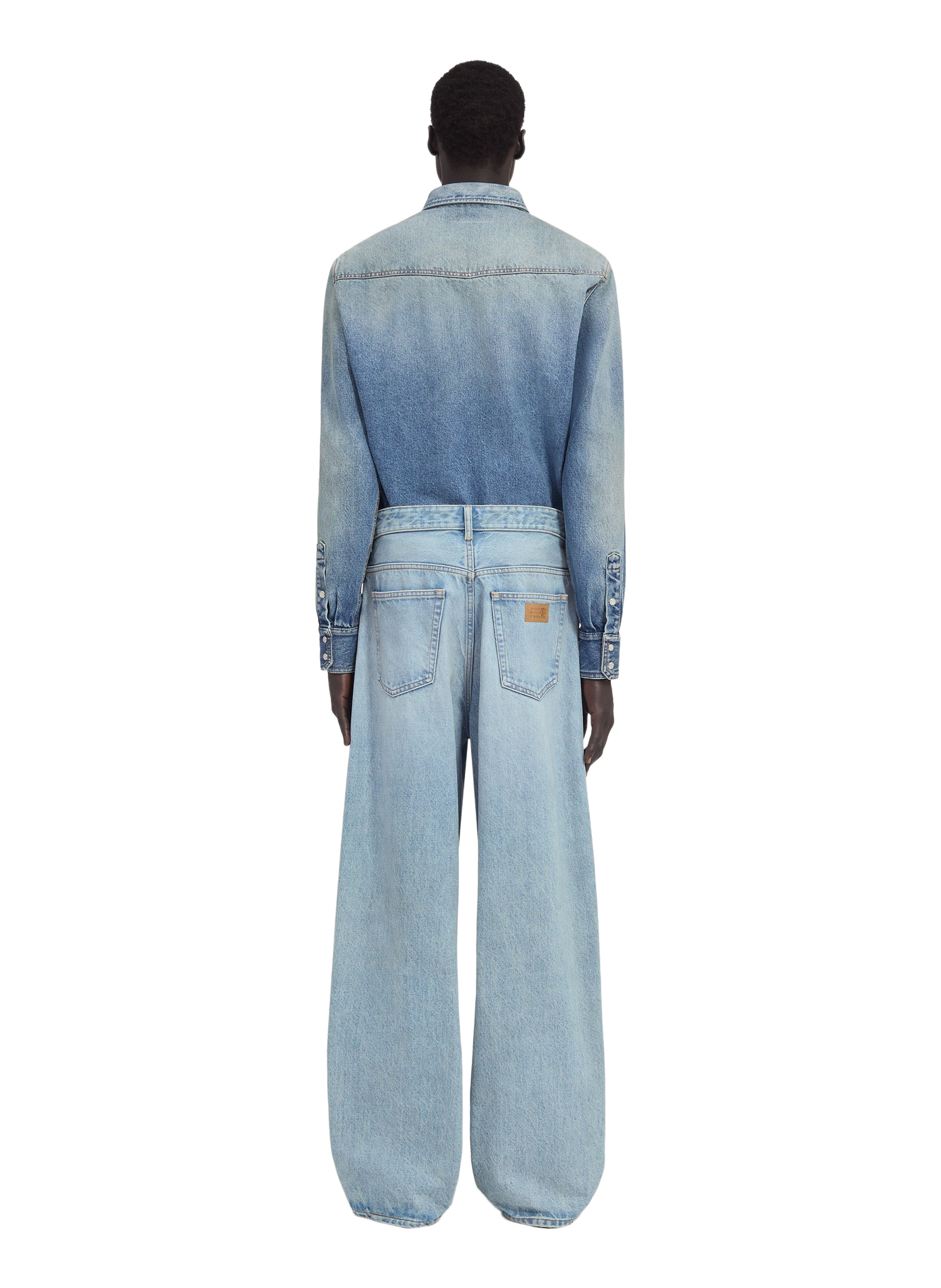 Jean large rond délavé MAISON MARGIELA Bleu