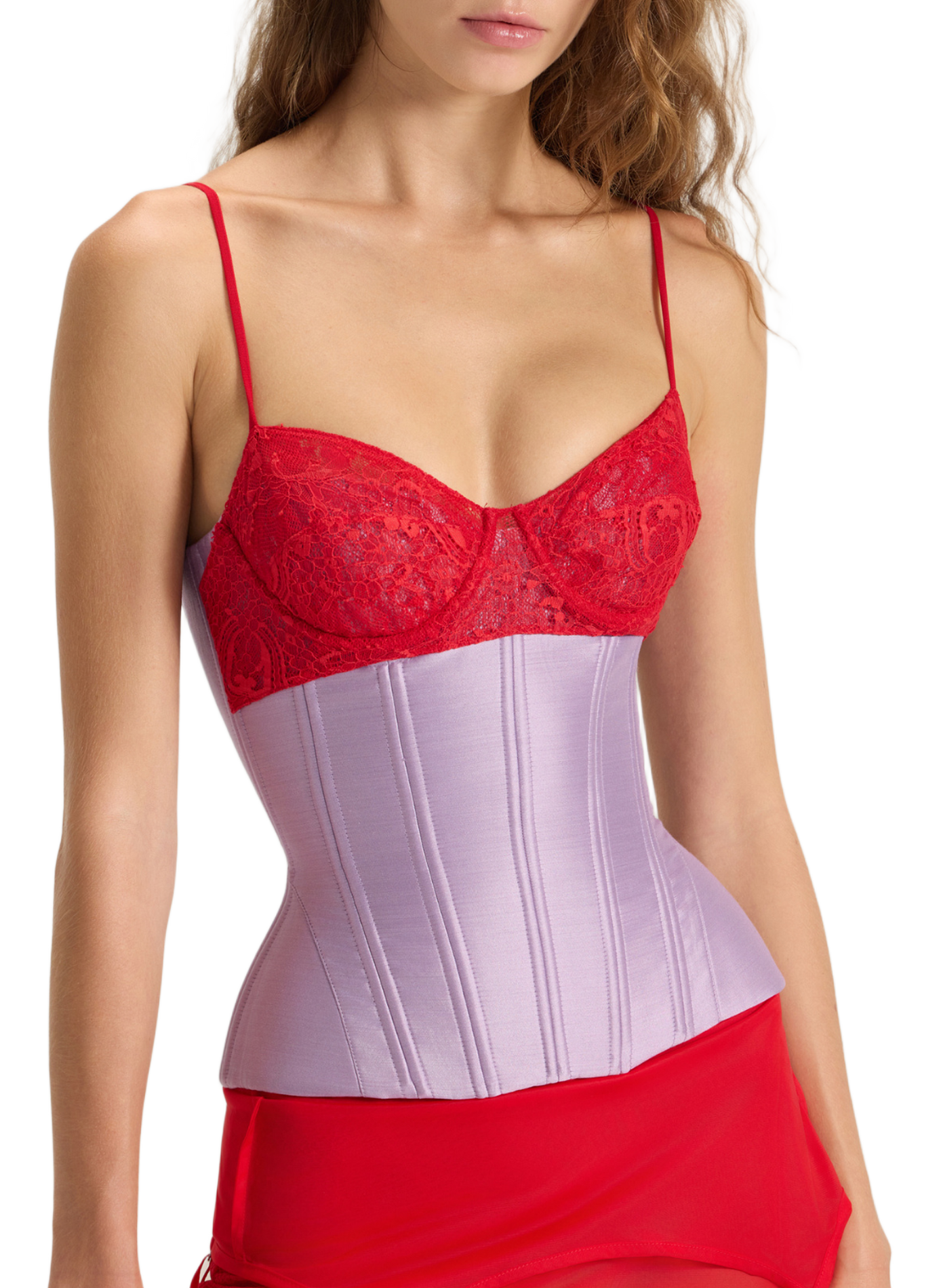 Top corset bustier en laine mélangée FANCI CLUB Multicolore