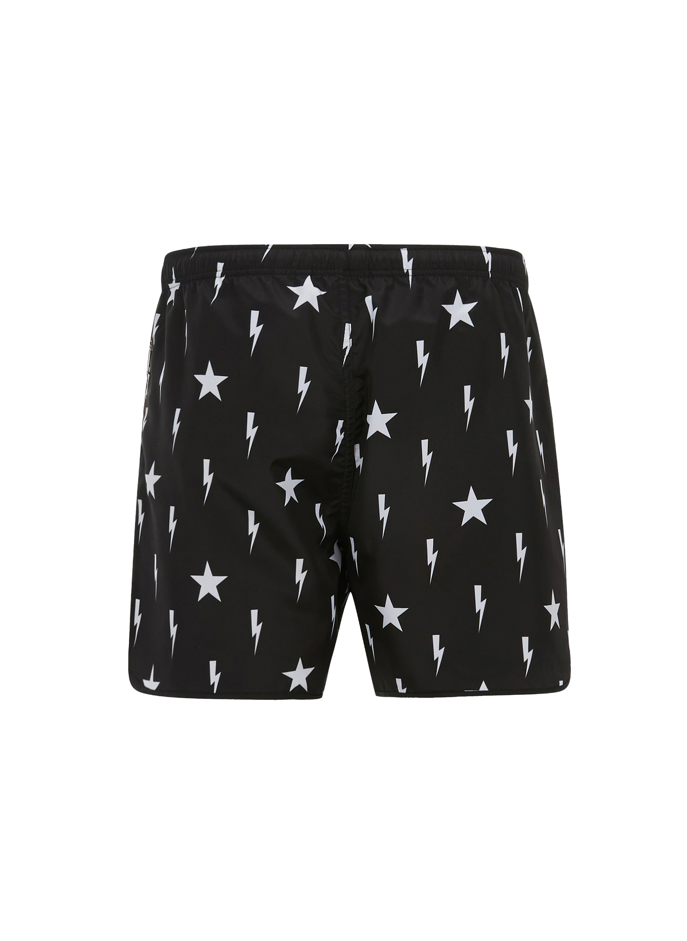 Short de bain imprimé éclairs et étoiles