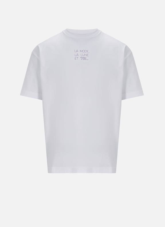 T-shirt with embroidered inscription White by SAISON 1865 SAISON 1865 T-shirt with embroidered inscription White