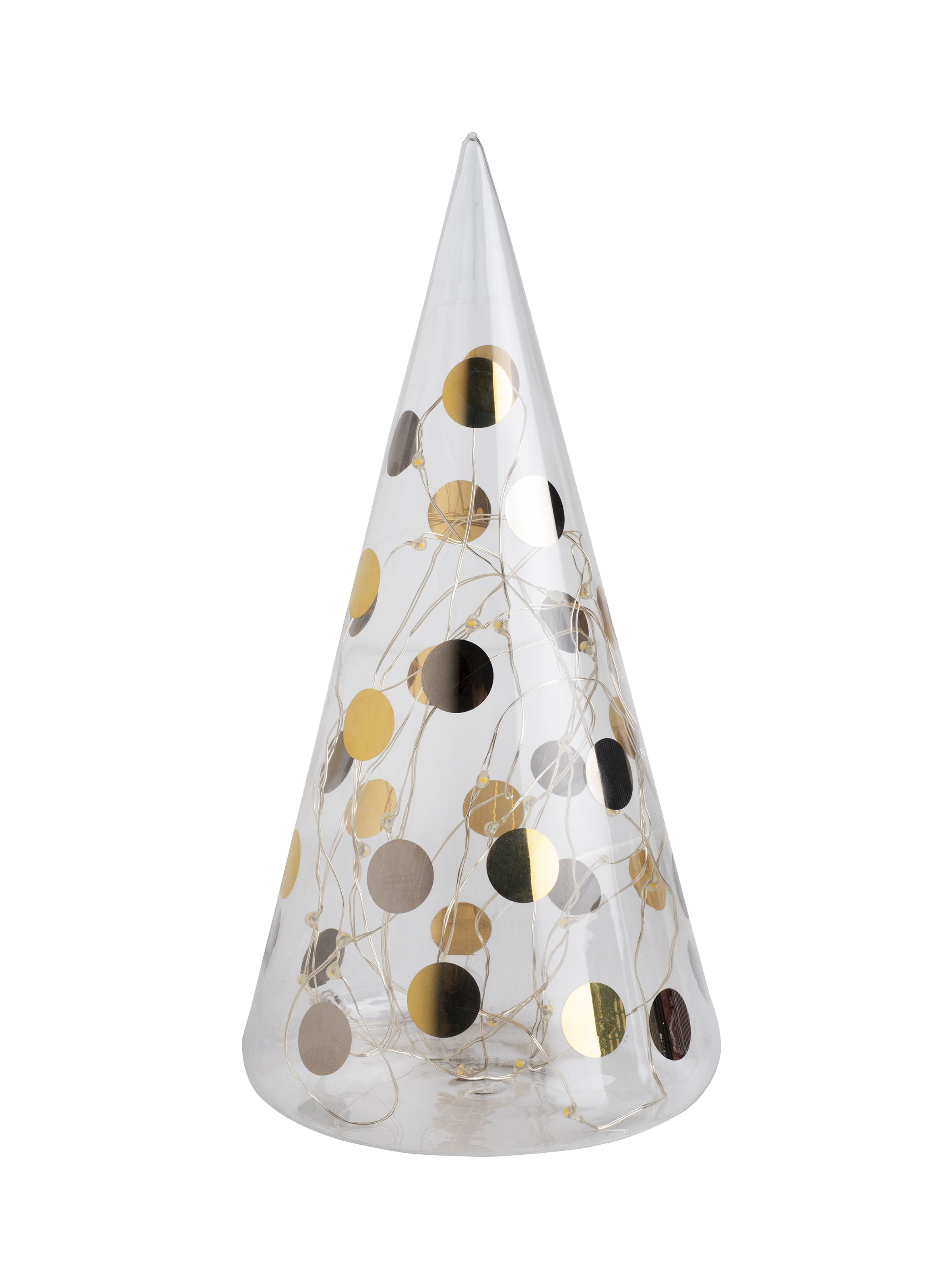 Sapin lumineux en verre motif pois RADER Transparent
