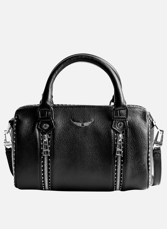 Sac bowling en cuir grainé zippé xs sunny Noir by ZADIG&VOLTAIRE ZADIG&VOLTAIRE Sac bowling en cuir grainé zippé xs sunny Noir