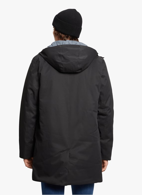 Parka droite à capuche | Noir by K-WAY Parka droite à capuche Noir