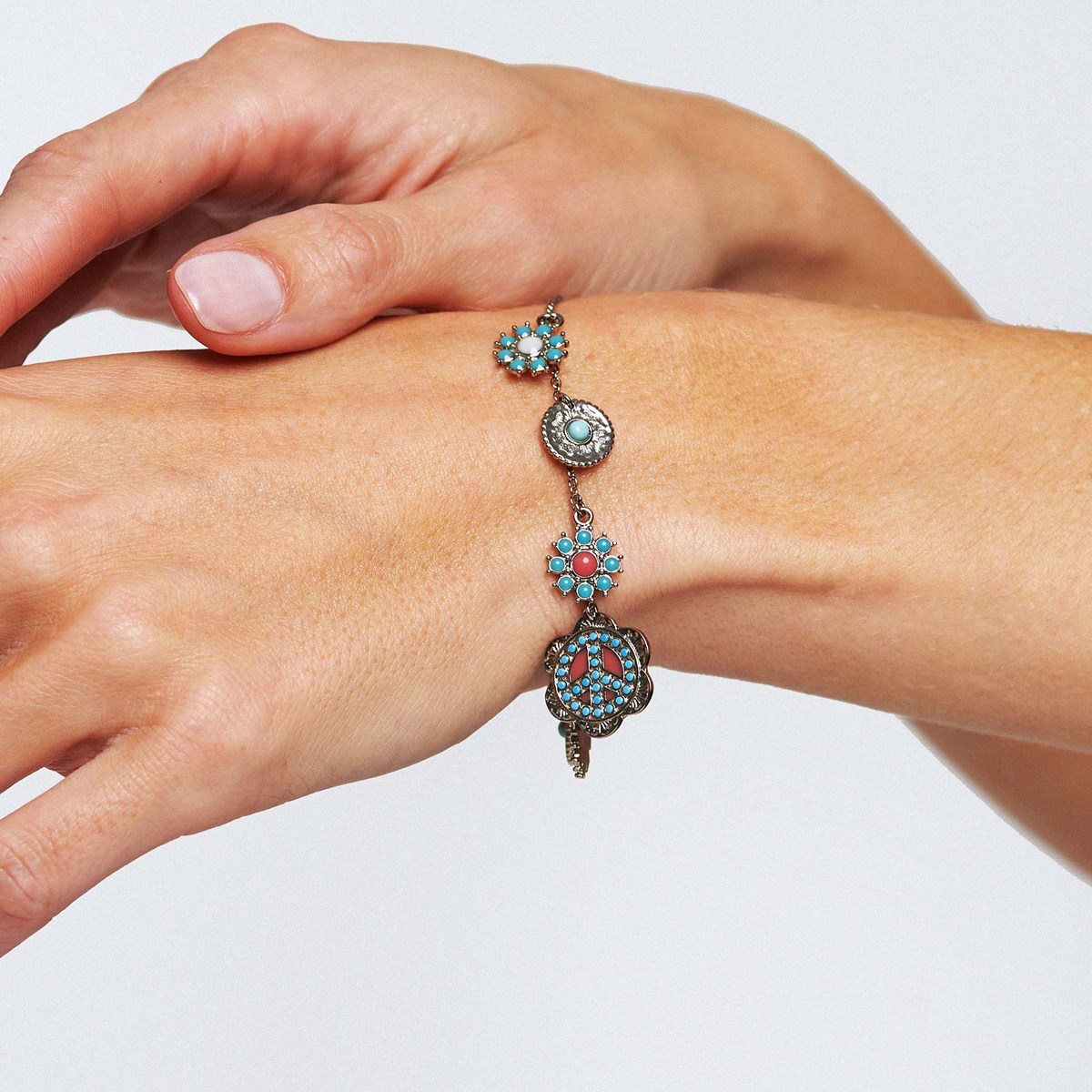 Bracelet chaîne avec pampilles en laiton doré deana HIPANEMA Argent