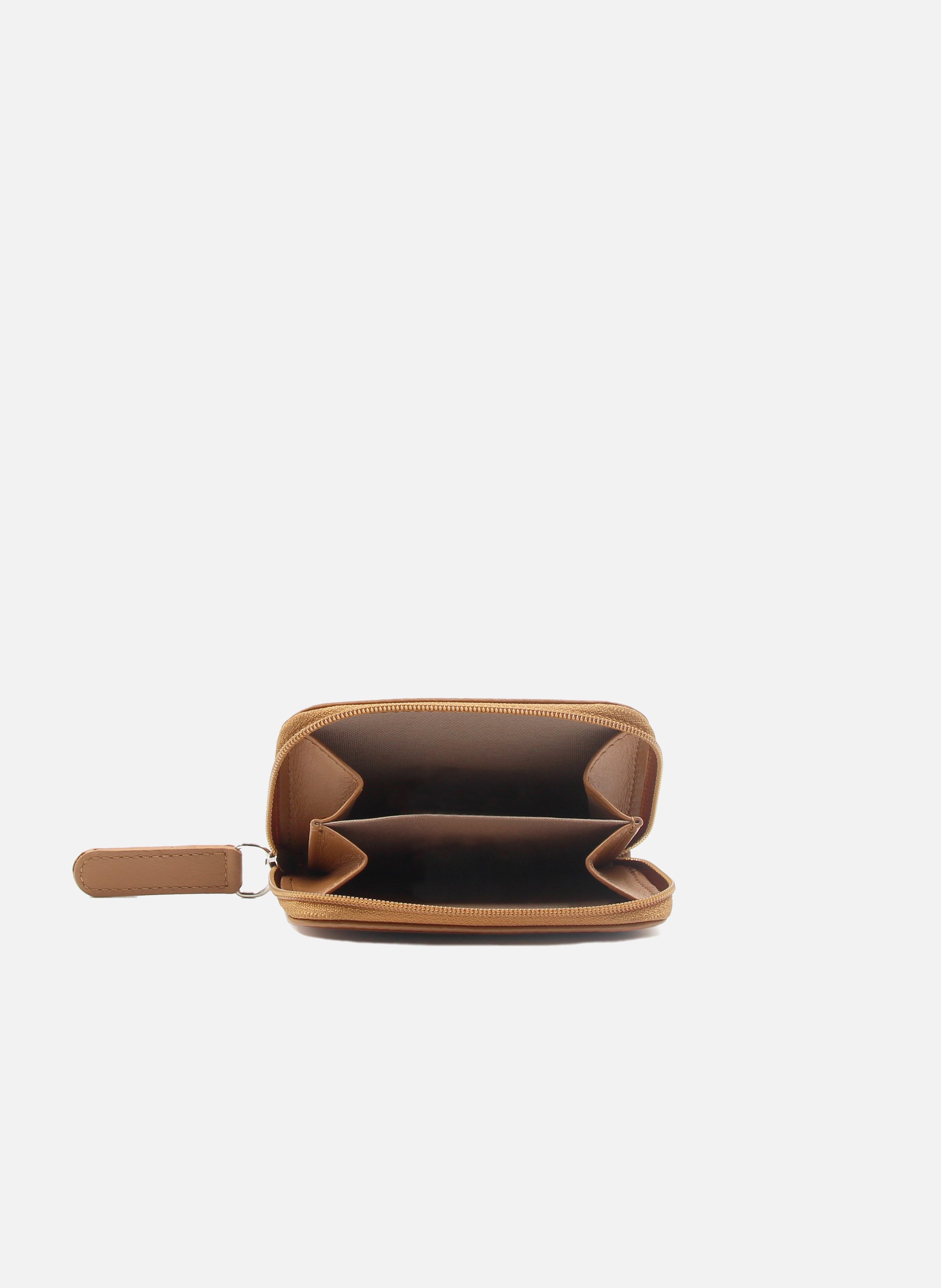 Porte-monnaie cuir lisse JULES & JENN Marron