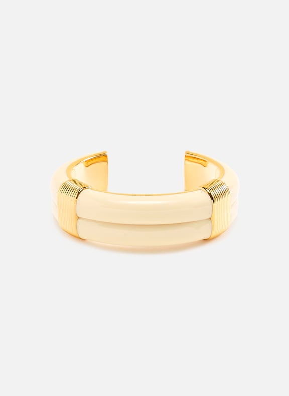 Bracelet Katt en résine ivoire Blanc by AURELIE BIDERMANN AURELIE BIDERMANN Bracelet Katt en résine ivoire Blanc