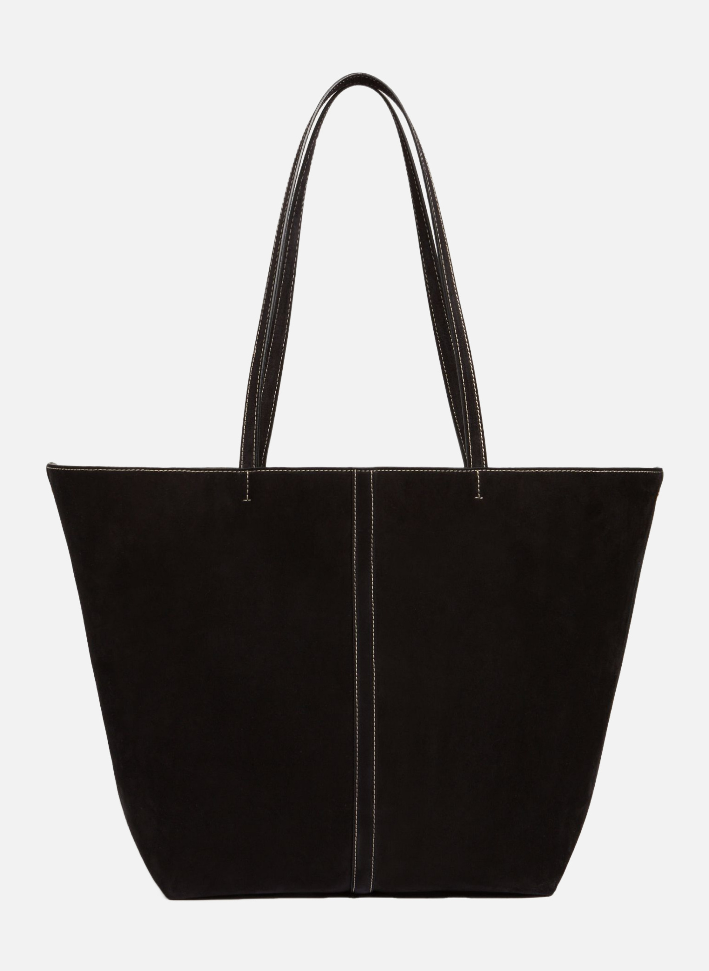 Grand cabas daily en cuir velours VANESSA BRUNO Noir