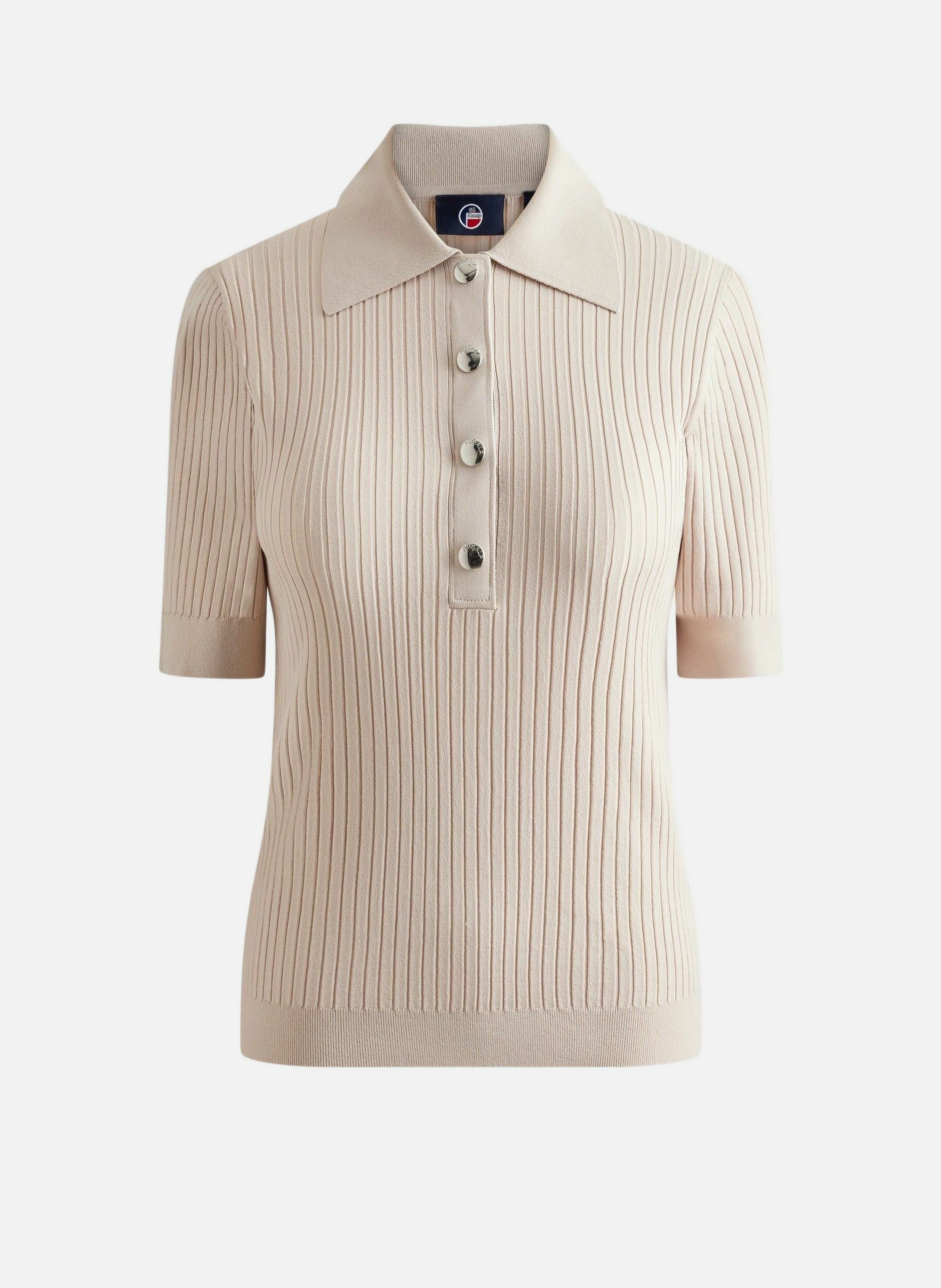 Polo manches courtes vera col chemise coupe ajustée FUSALP Blanc