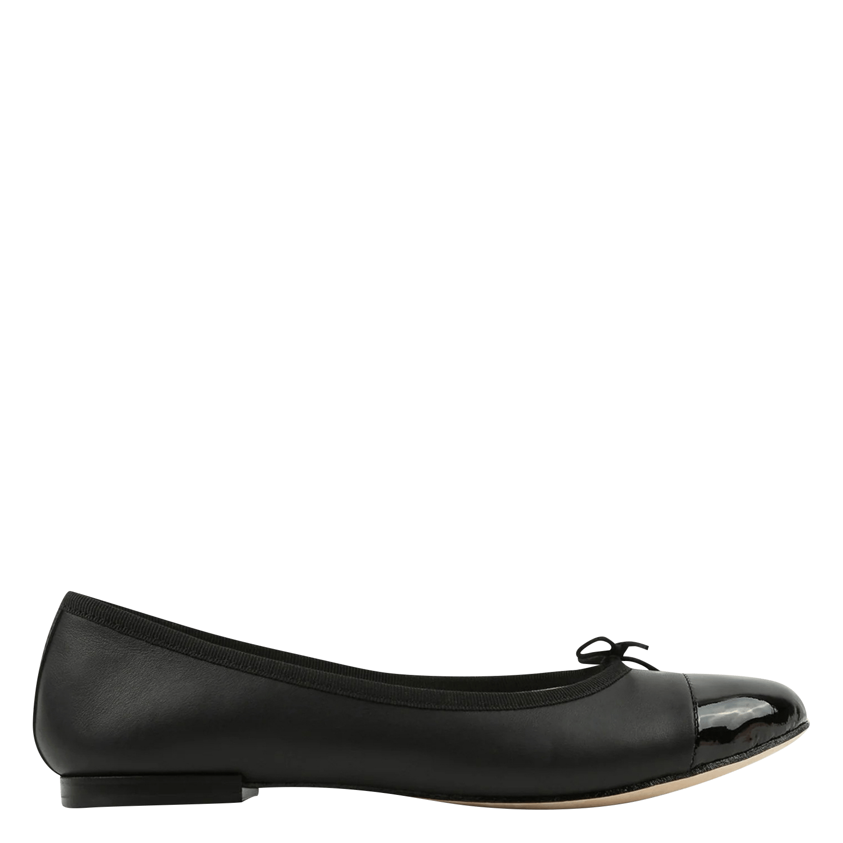 Ballerines bi-matière à bout contrasté REPETTO Noir