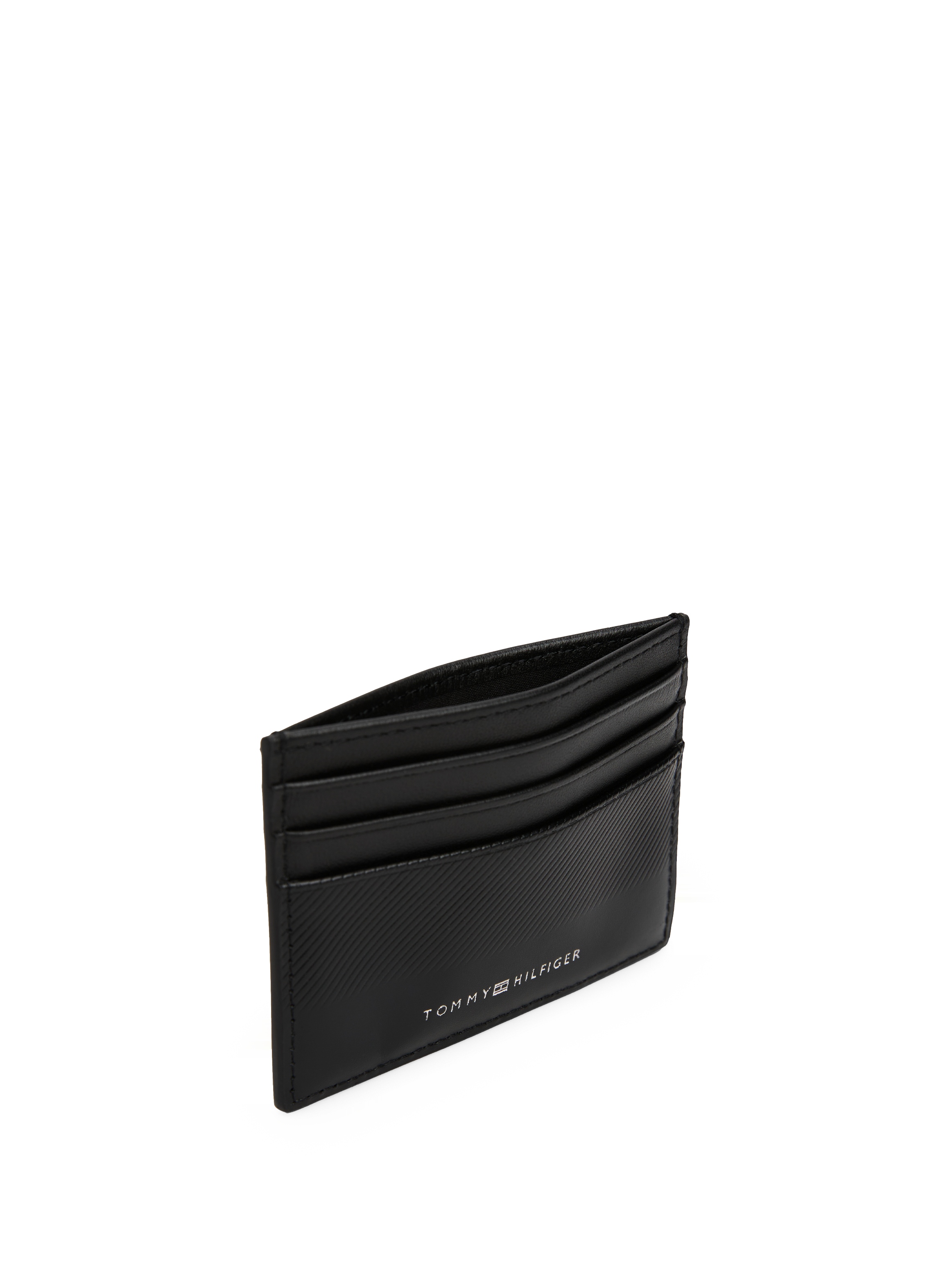 Leather card holder TOMMY HILFIGER Black