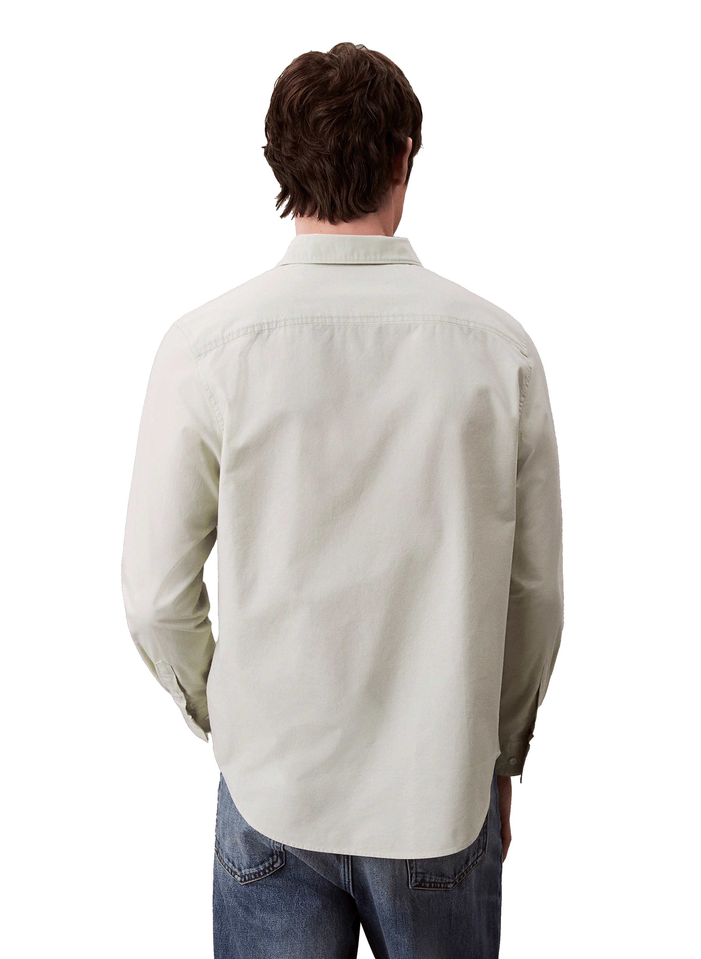 Chemise droite en coton mélangé CALVIN KLEIN Vert