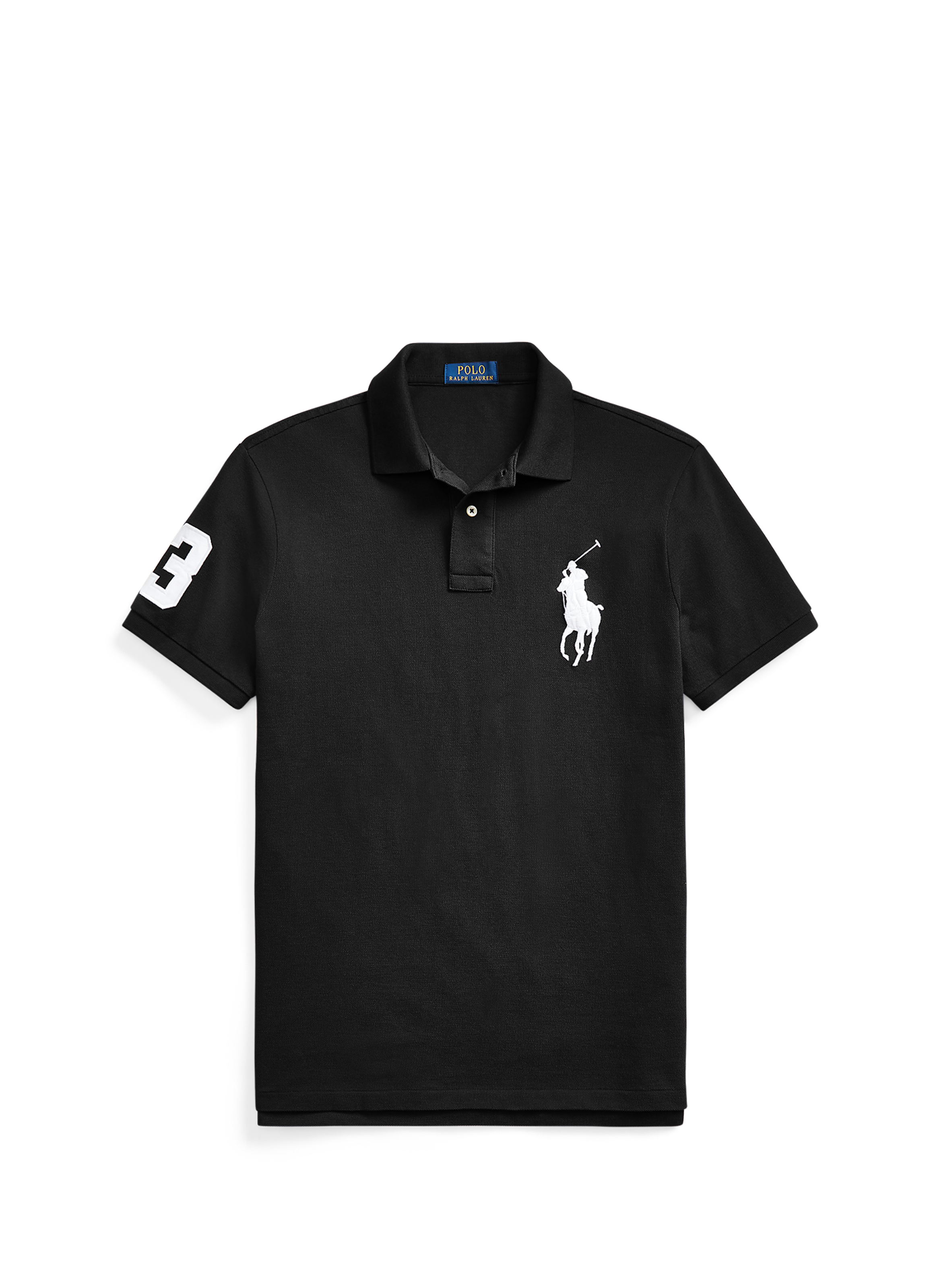 Polo ultra cintré en coton POLO RALPH LAUREN Noir