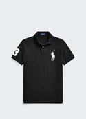 Extra slim fit cotton polo  Polo black