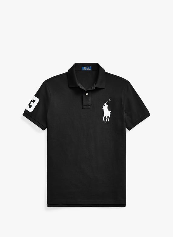 Extra slim fit cotton polo | Black by POLO RALPH LAUREN Extra slim fit cotton polo Black