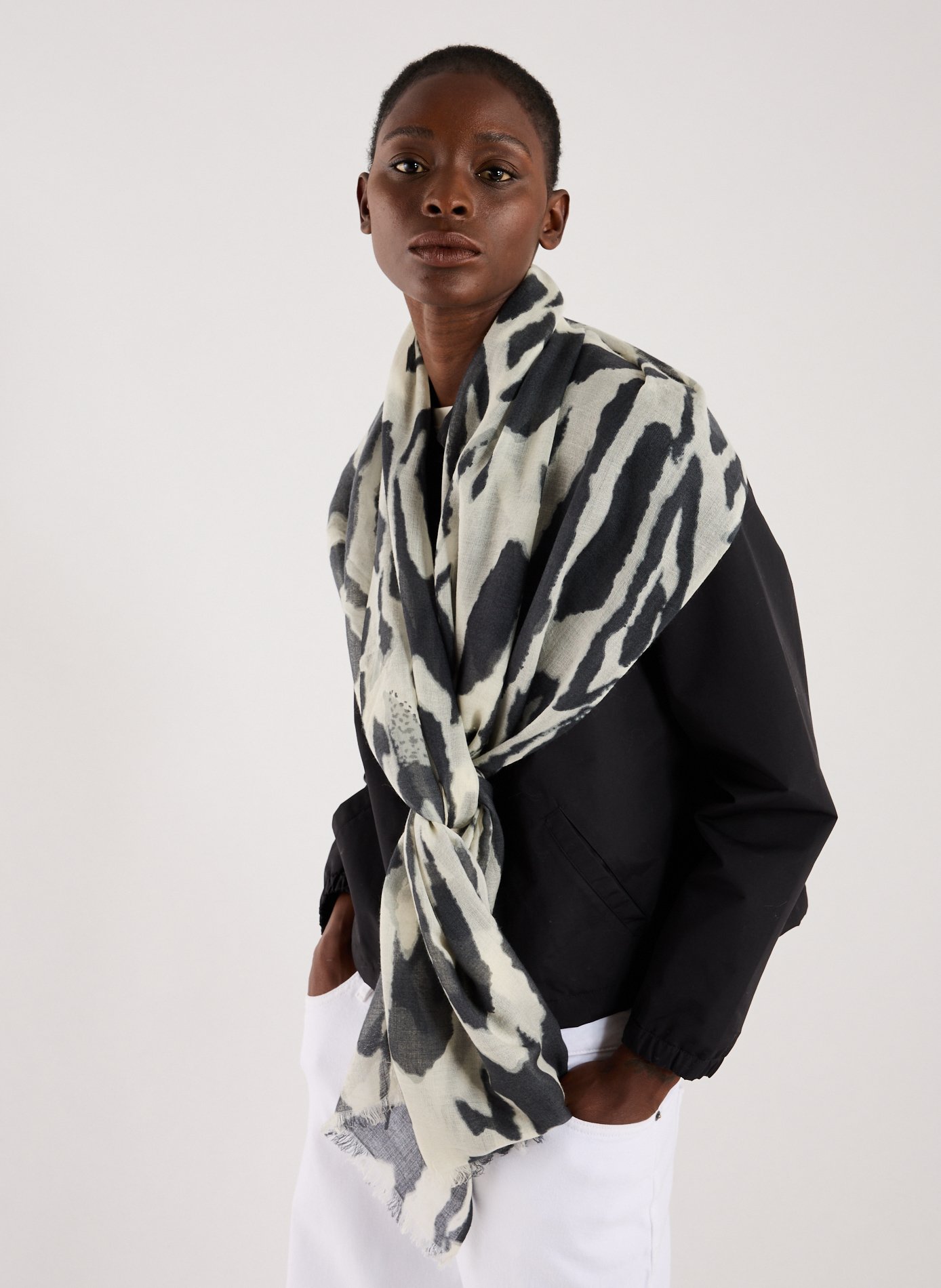 Foulard tâcheté en laine AU PRINTEMPS PARIS Multicolore