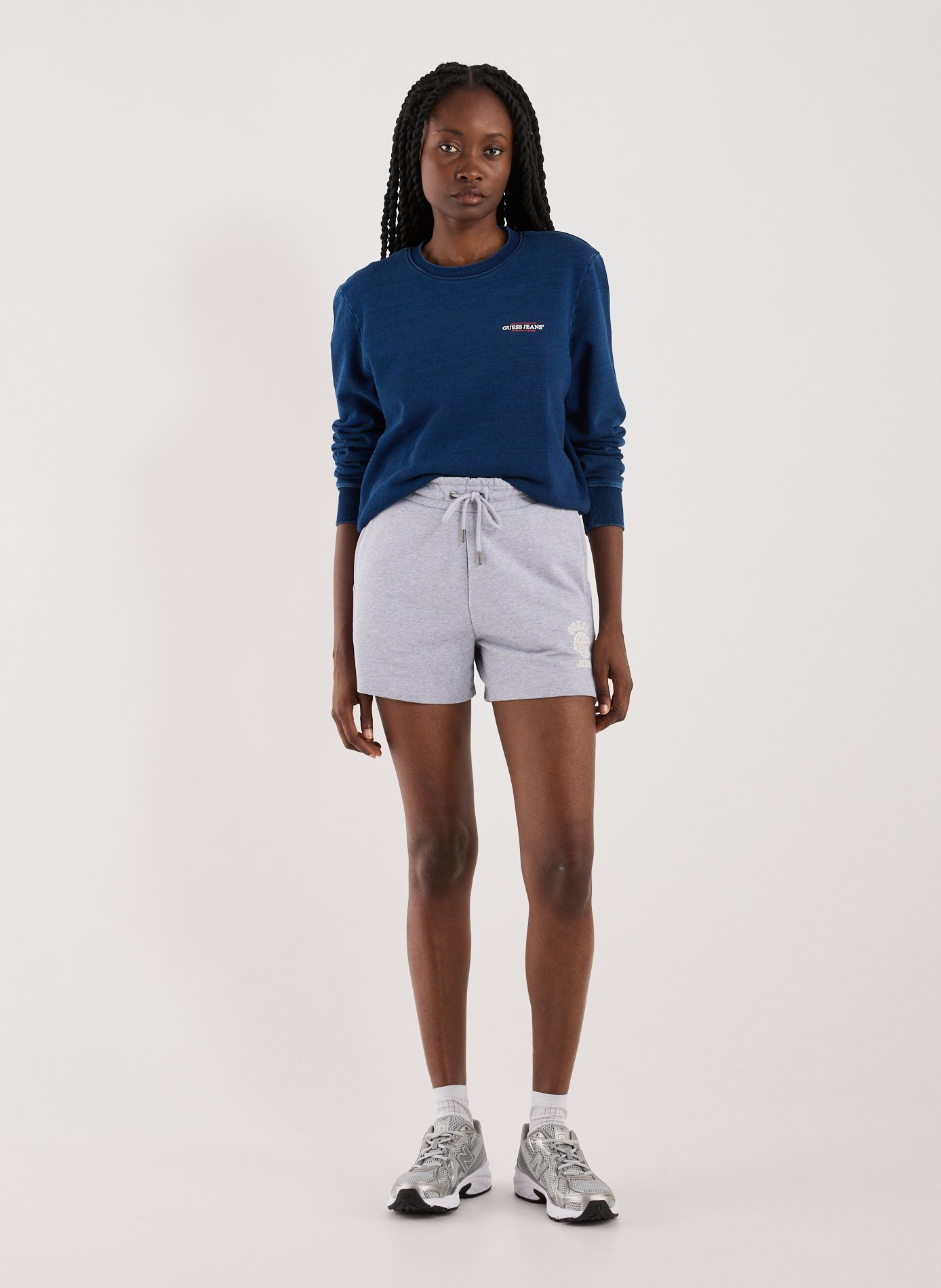 Pull en coton GUESS Bleu