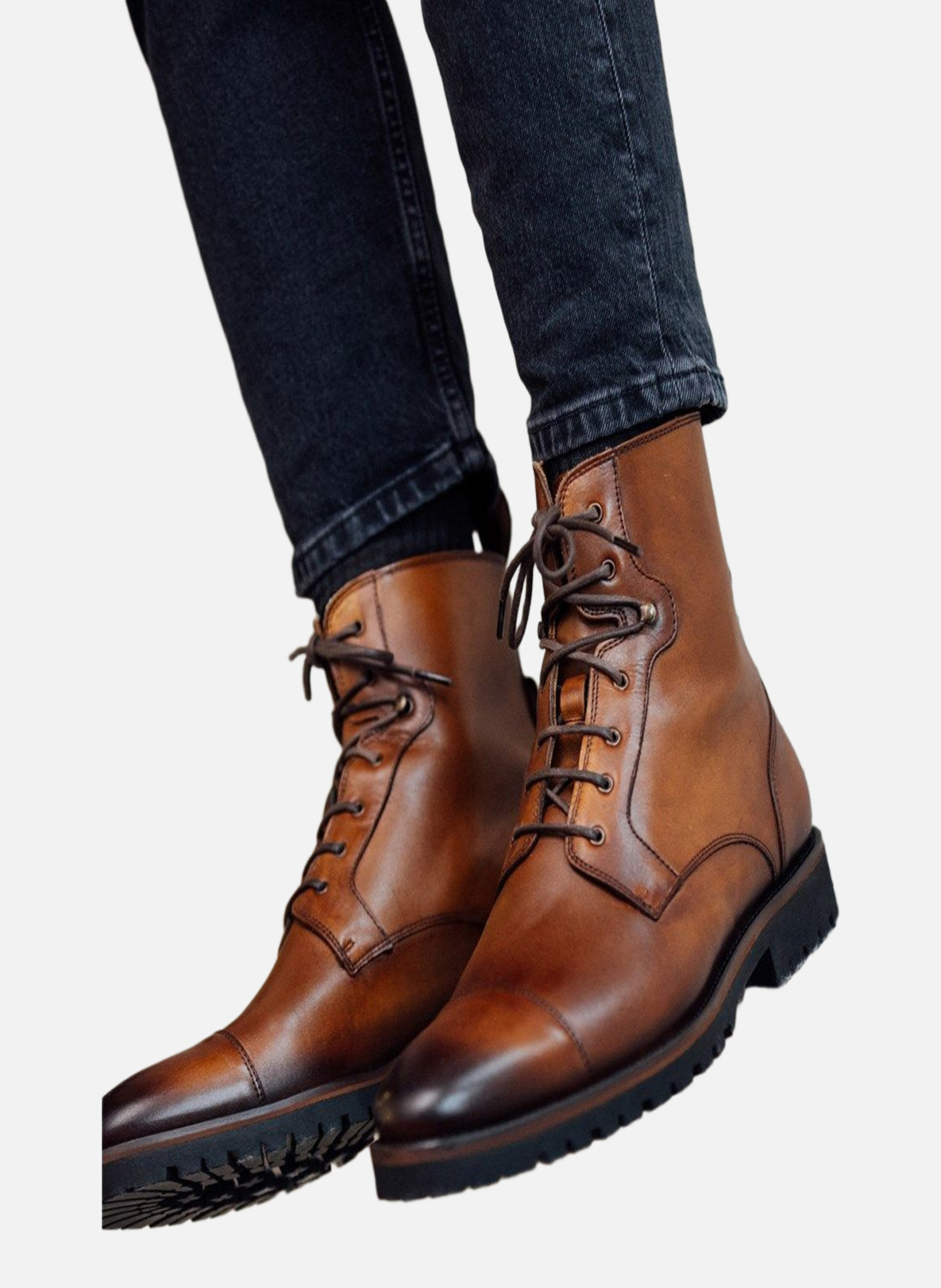 Bottines patiné powell FINSBURY Marron