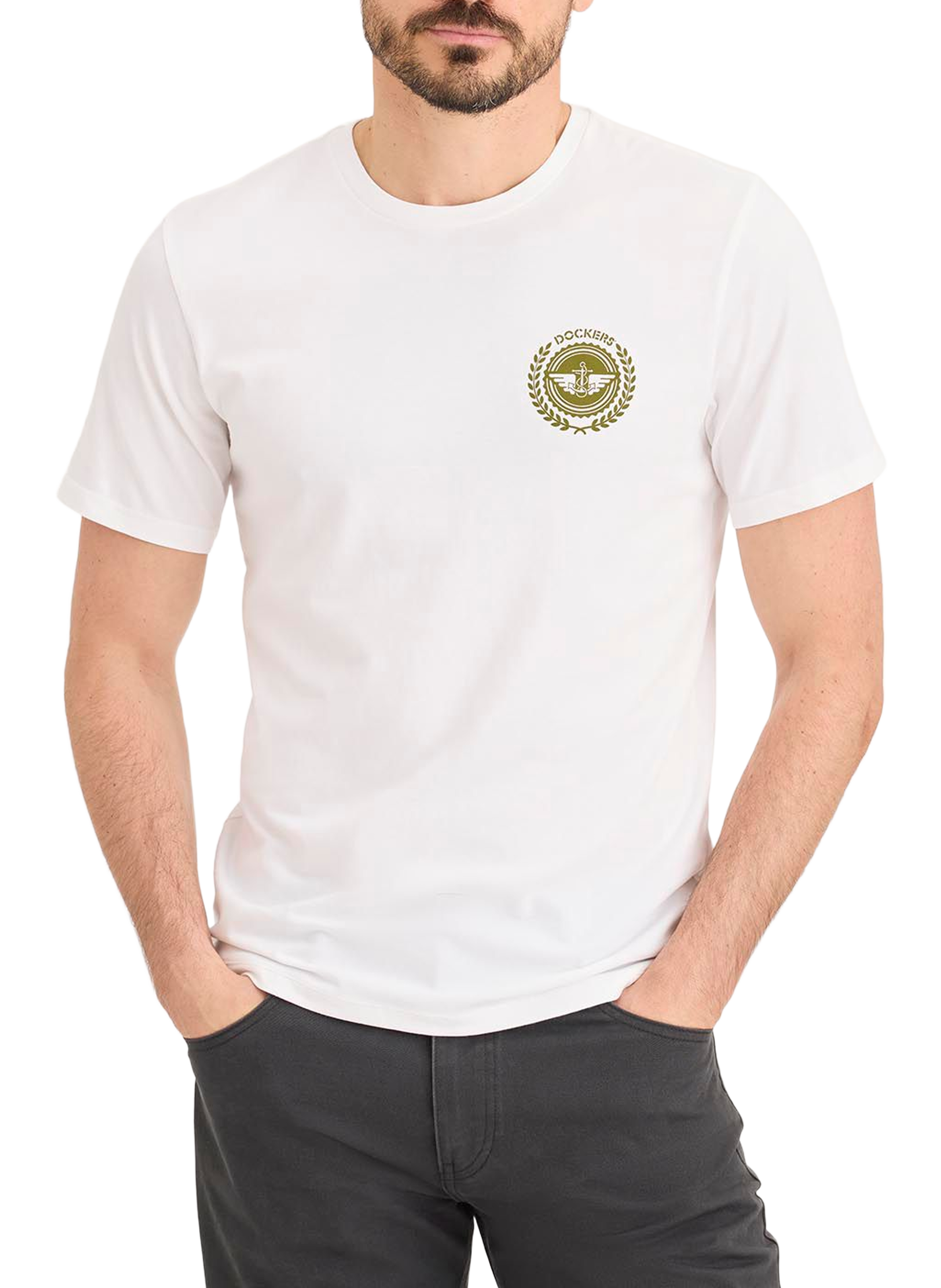 DOCKERS Cotton Logo T-shirt White