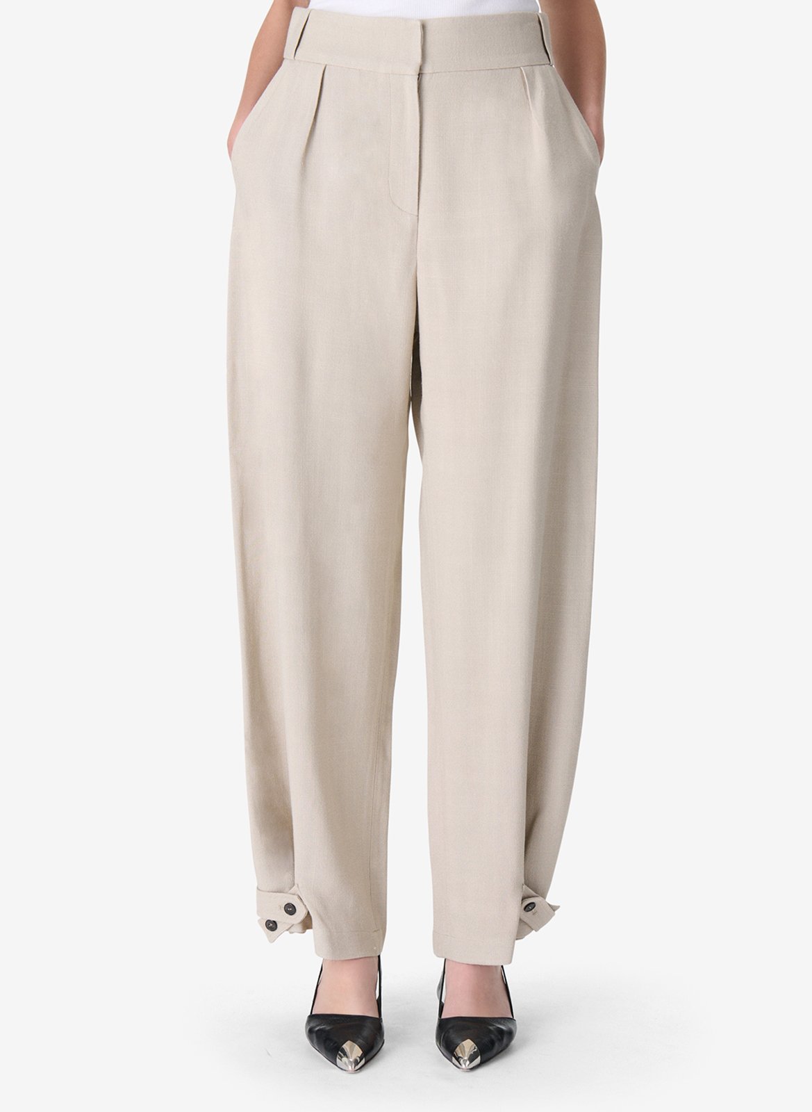 Pantalon large taille haute axelle IRO Beige