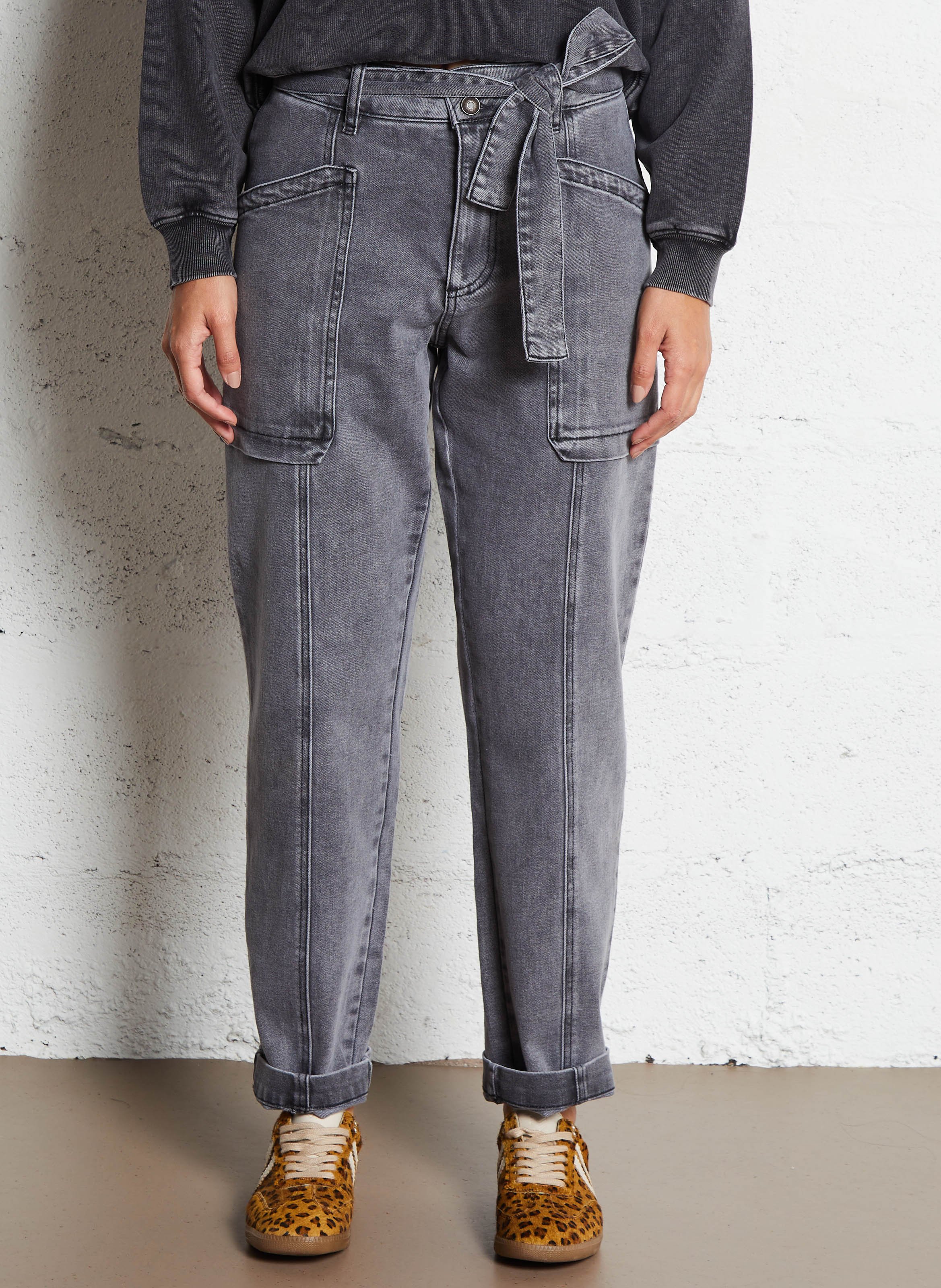 Jean droit selene IKKS Gris