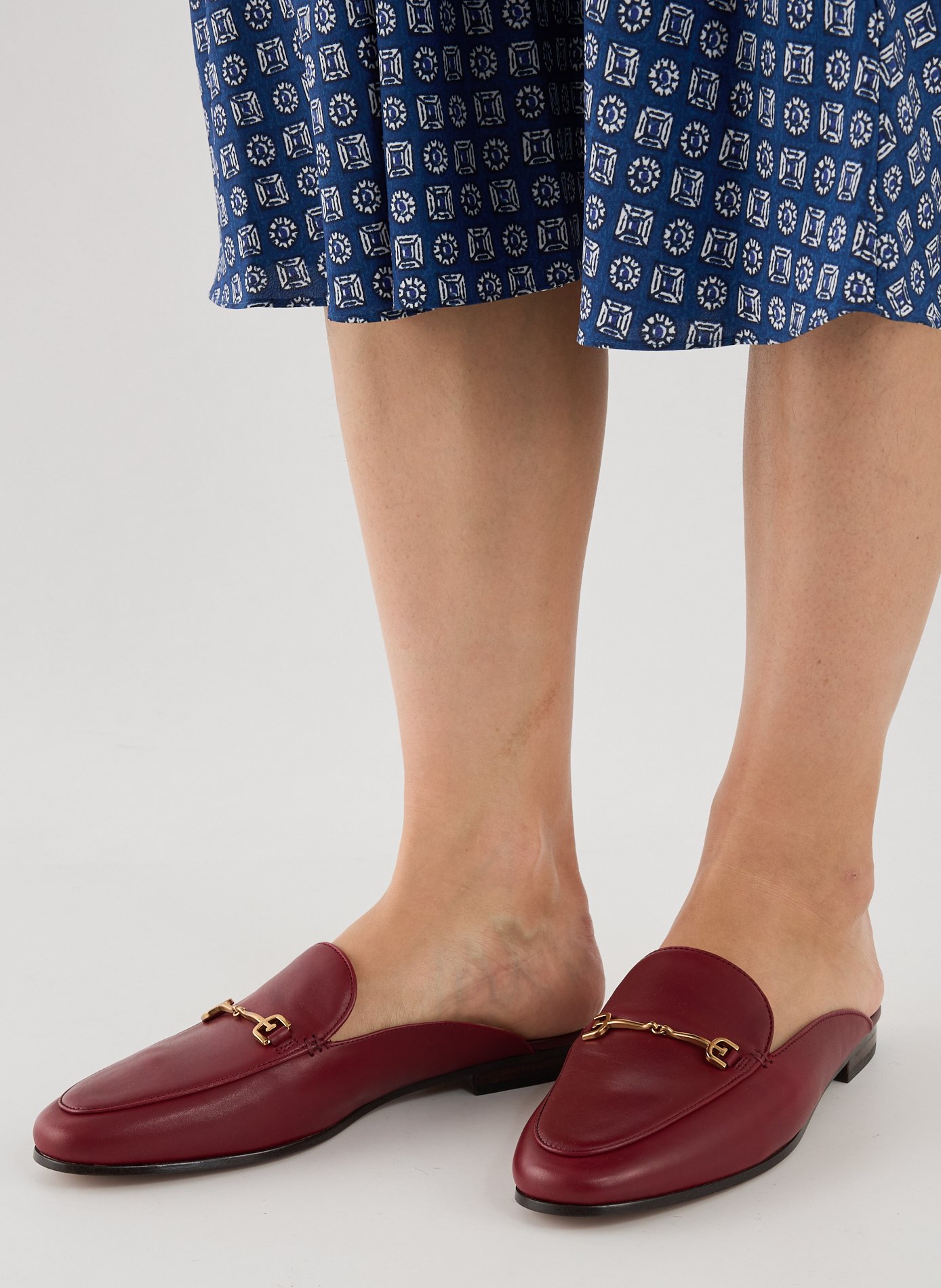 Mules unies en cuir SAM EDELMAN Rouge