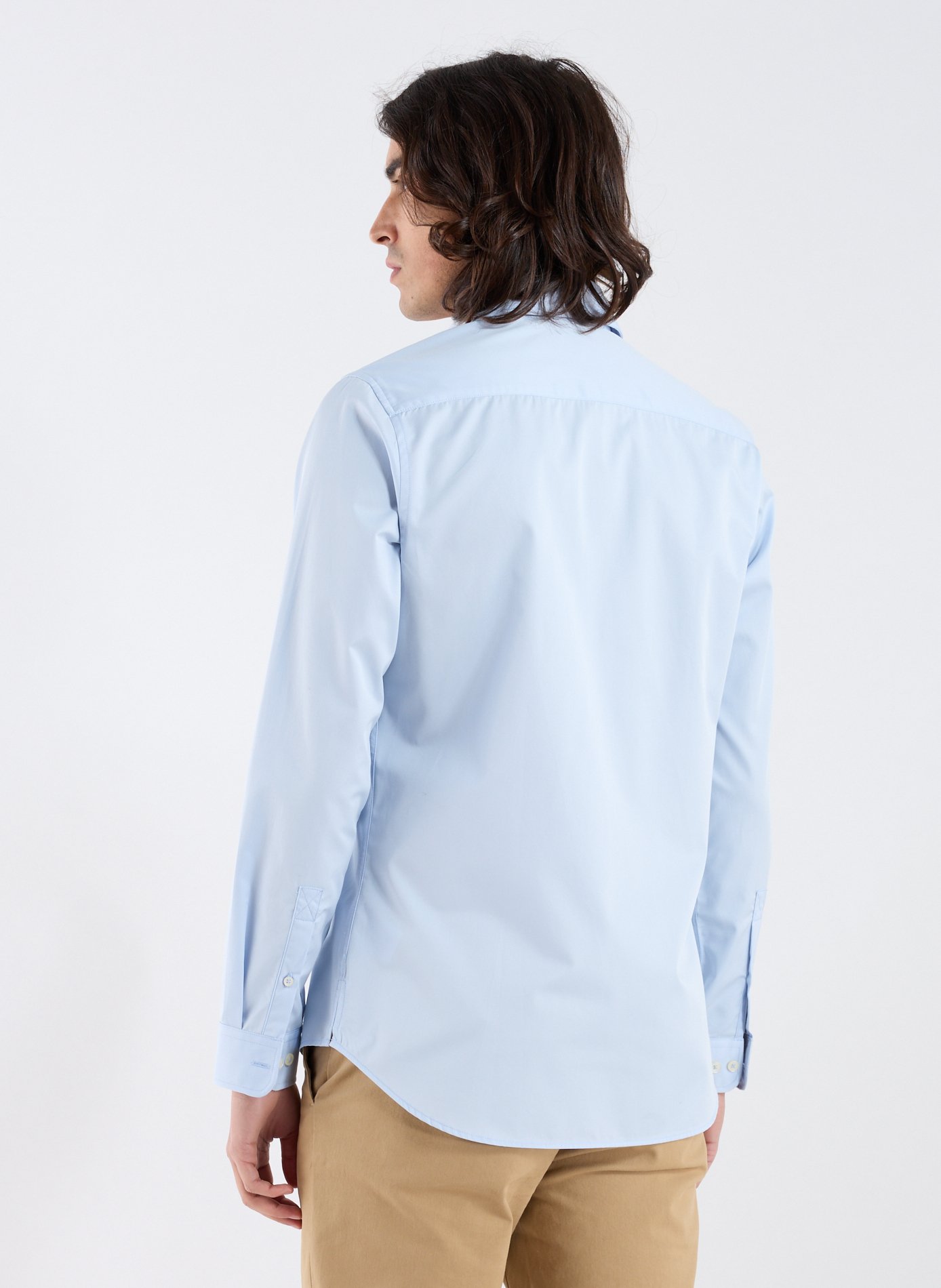 Cotton poplin shirt AU PRINTEMPS PARIS Blue